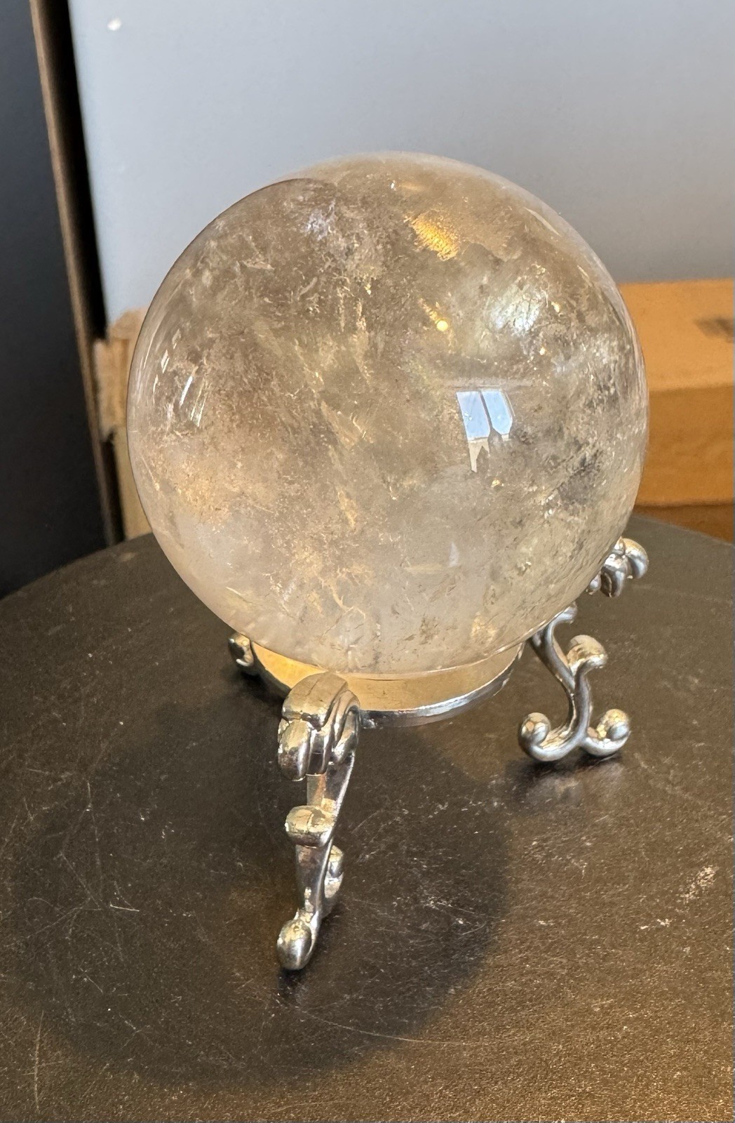 Clear Quartz Sphere 50mm with Stand