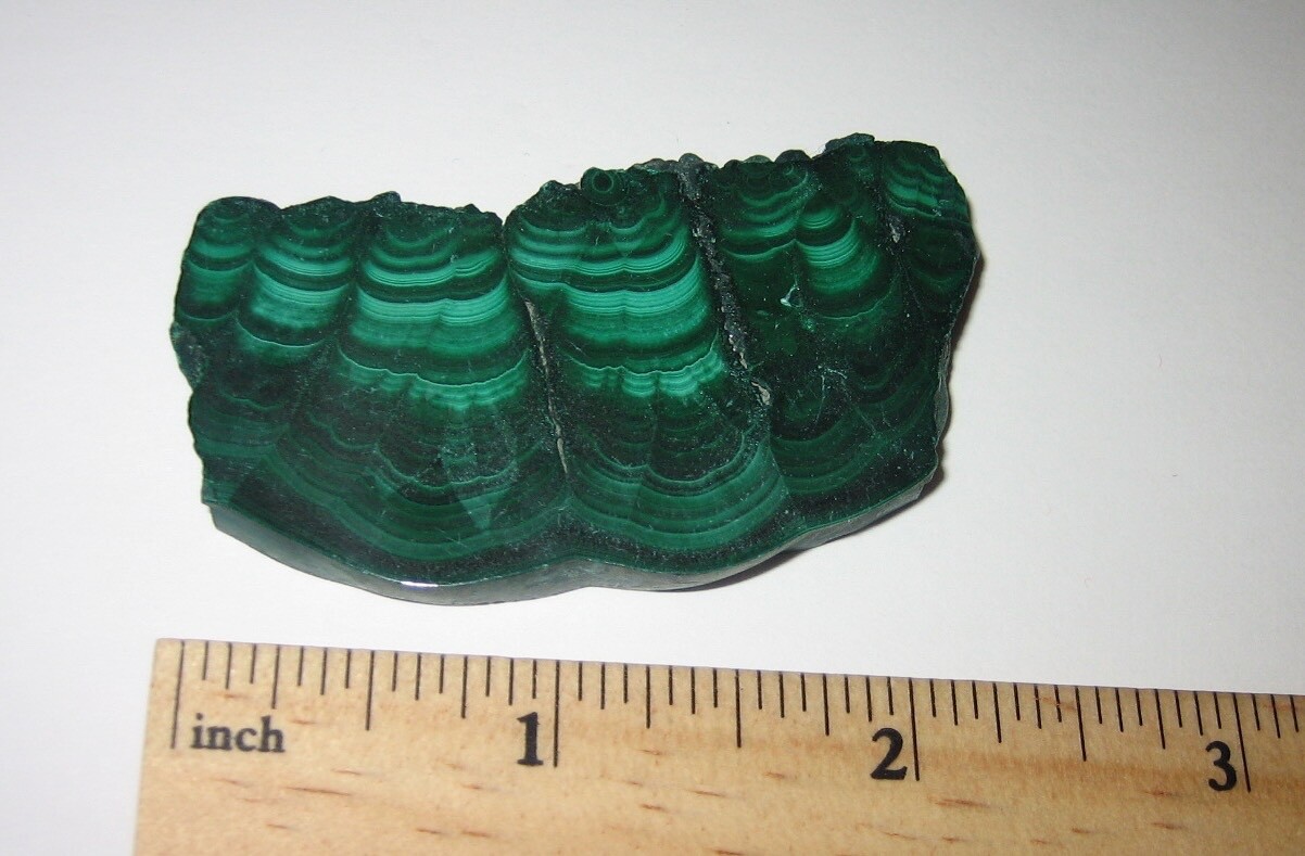 2.3″ x 1.25″ POLISHED NATURAL MALACHITE STONE MINERAL SLAB FROM THE CONGO 42g *1