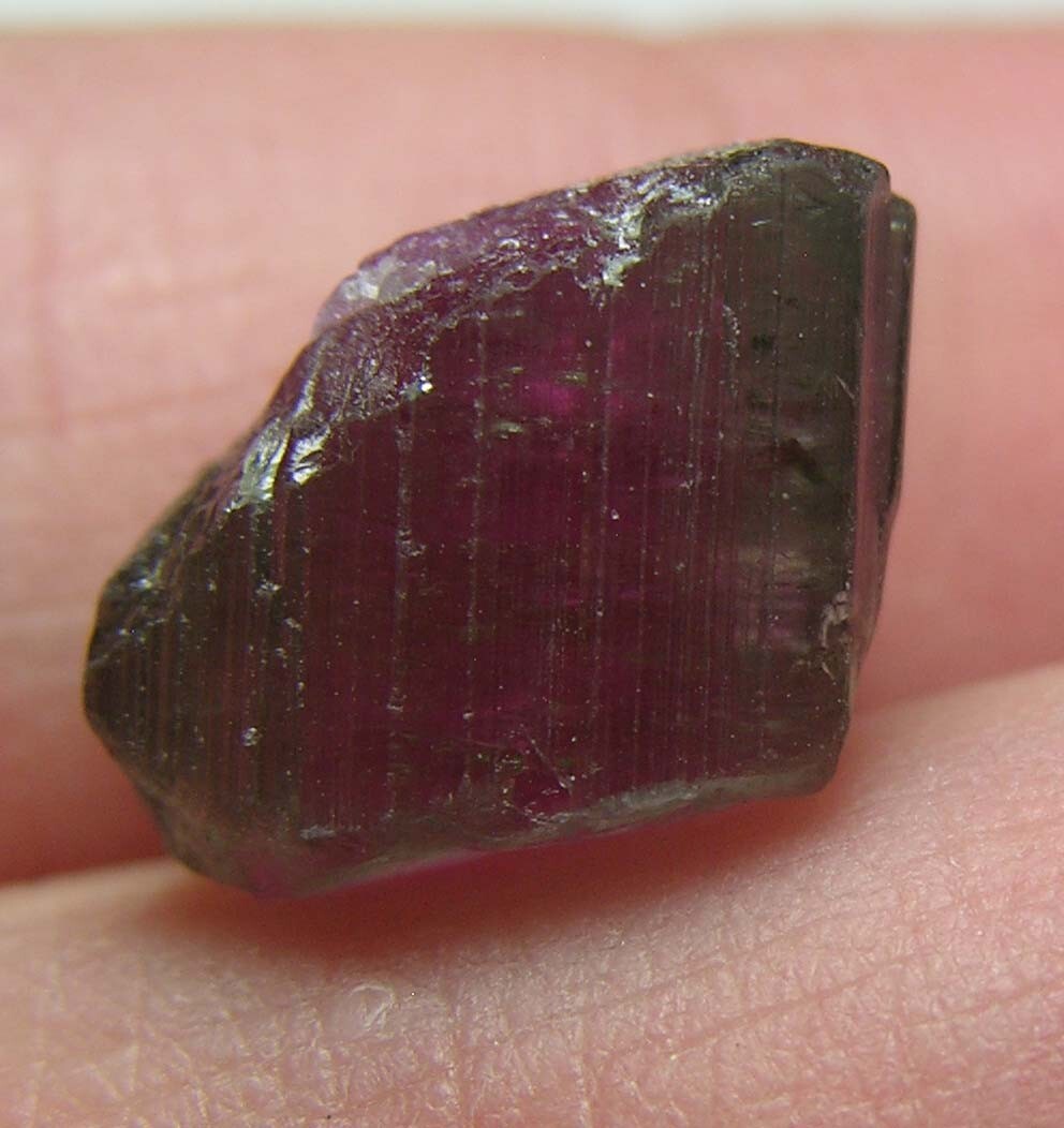 10.40ct Afghan 100%Natural Raw Watermelon Tourmaline Crystal Specimen 2.05g 13mm