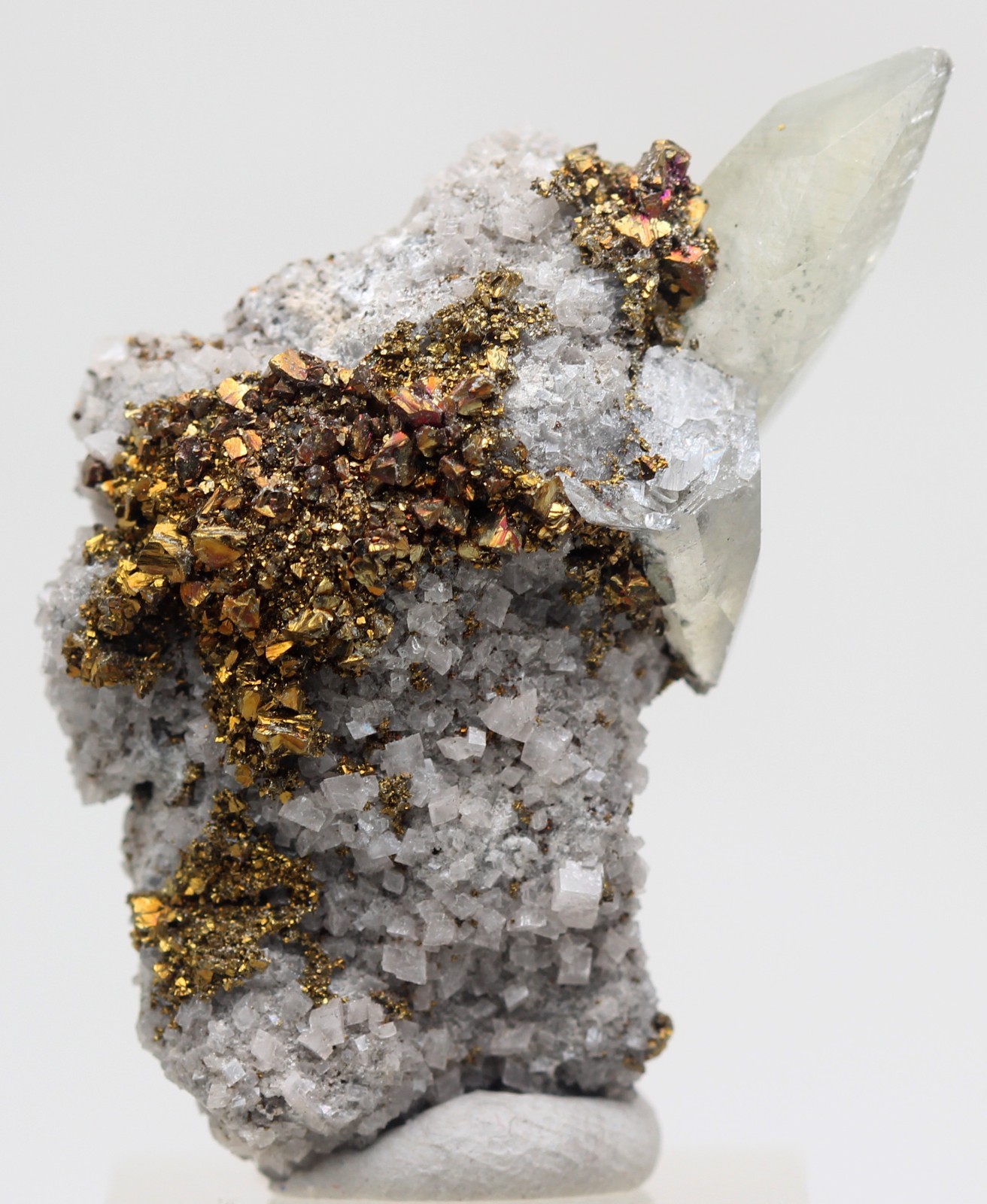 Stellar Beam CALCITE Dogtooth Chalcopyrite Crystal Mineral Specimen Cluster