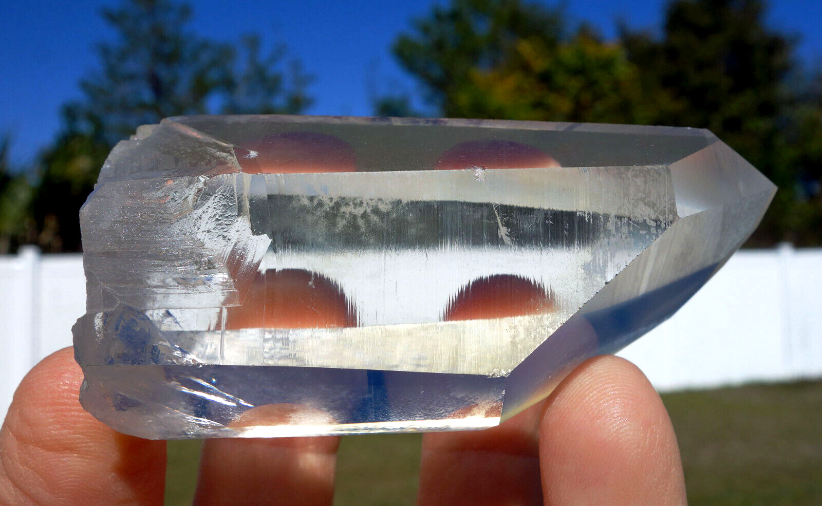Water Clear COLOMBIAN LEMURIAN Quartz Natural Crystal Point Large Key Columbian