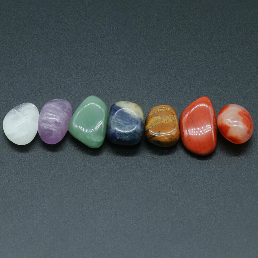 Natural 7 Chakra Stone Orgone Necklace Crystal Quartz Chip Pendant Reiki Healing