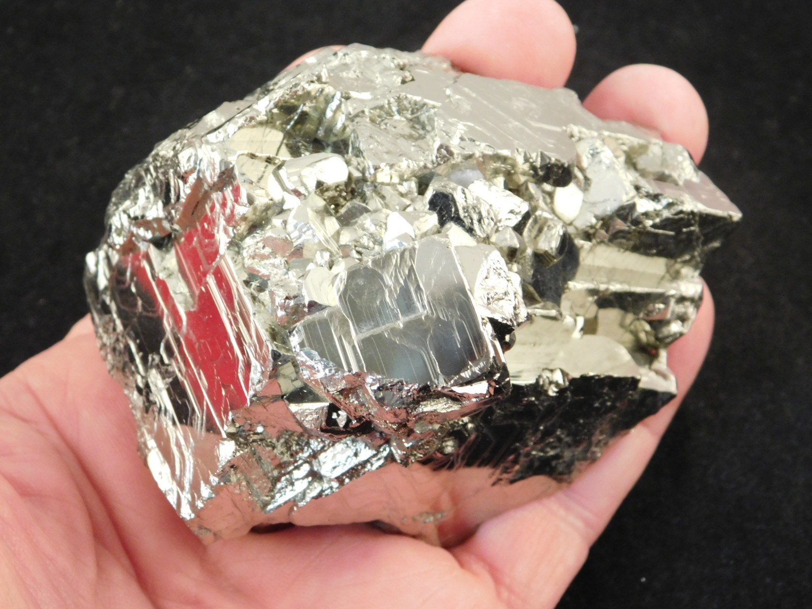 BIG! Stepped PYRITE Crystal CUBE Cluster Nice and 100% Natural Peru 631gr