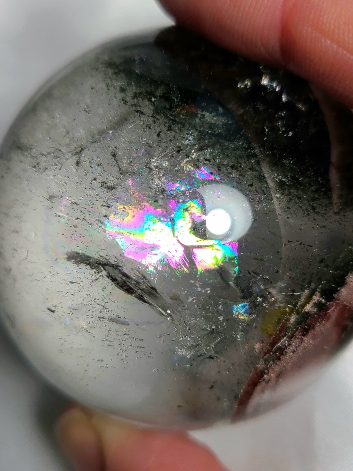 2″ 51mm 179g AA++ Stunning Garden Quartz Massive Rainbows Sphere Crystal Ball