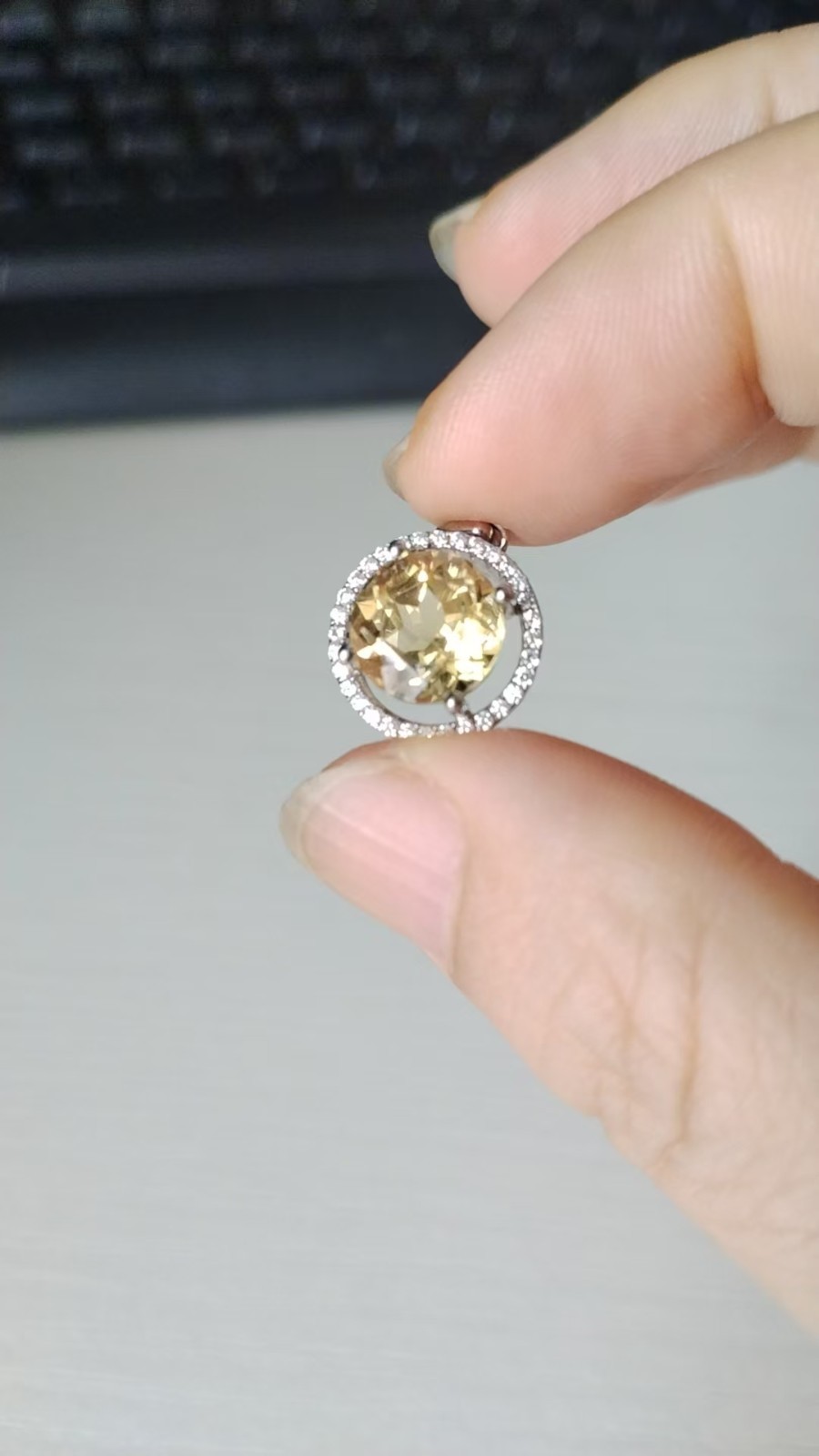 Natural and Exquisite yellow Citrine Pendant Mother’s Day Gift