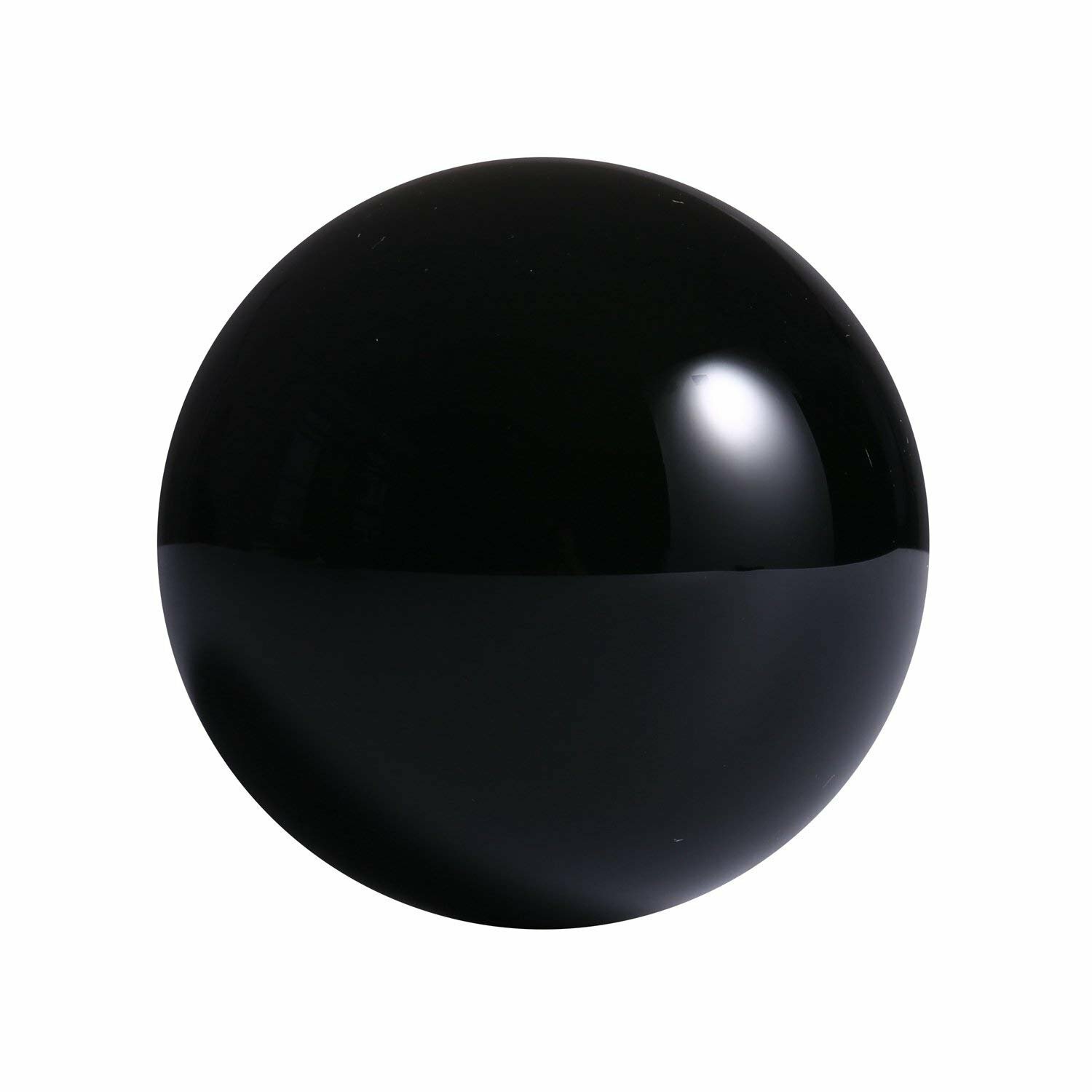 80mm Natural Black Obsidian Rainbow Cat eye Sphere Crystal Ball Healing Stone