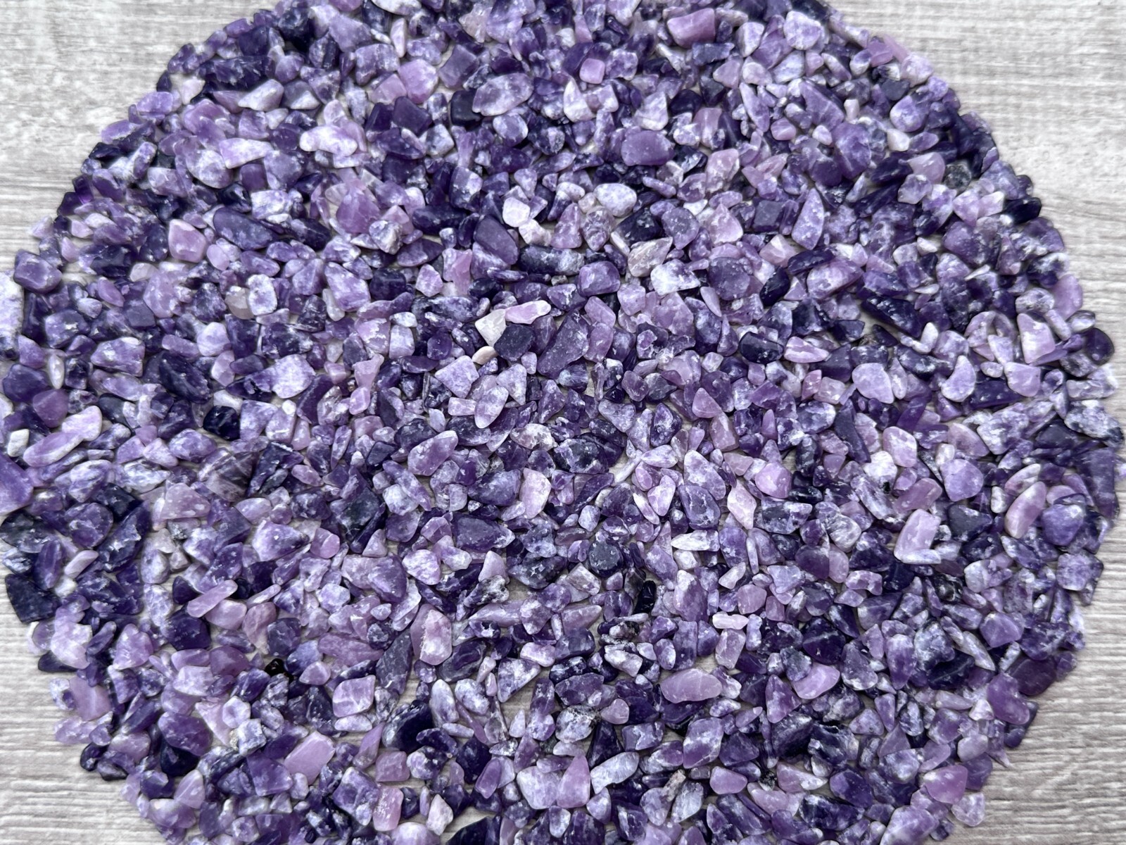 Lepidolite Semi Tumbled Gemstone Mini Chips 4 – 12 mm, Wholesale Bulk Lot