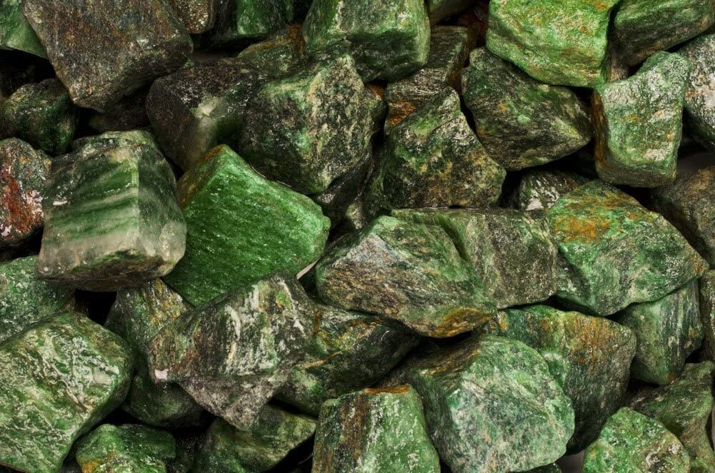 1/2 lb Dark Green Aventurine Rough Stones-Natural Crystal Mineral Rock Tumbling