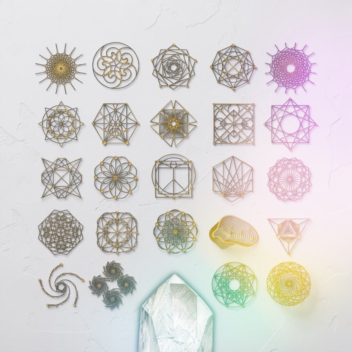 CASA Blessing Crystal Clear Quartz Tower 7 Sided Heptagon Healing Energy Decor