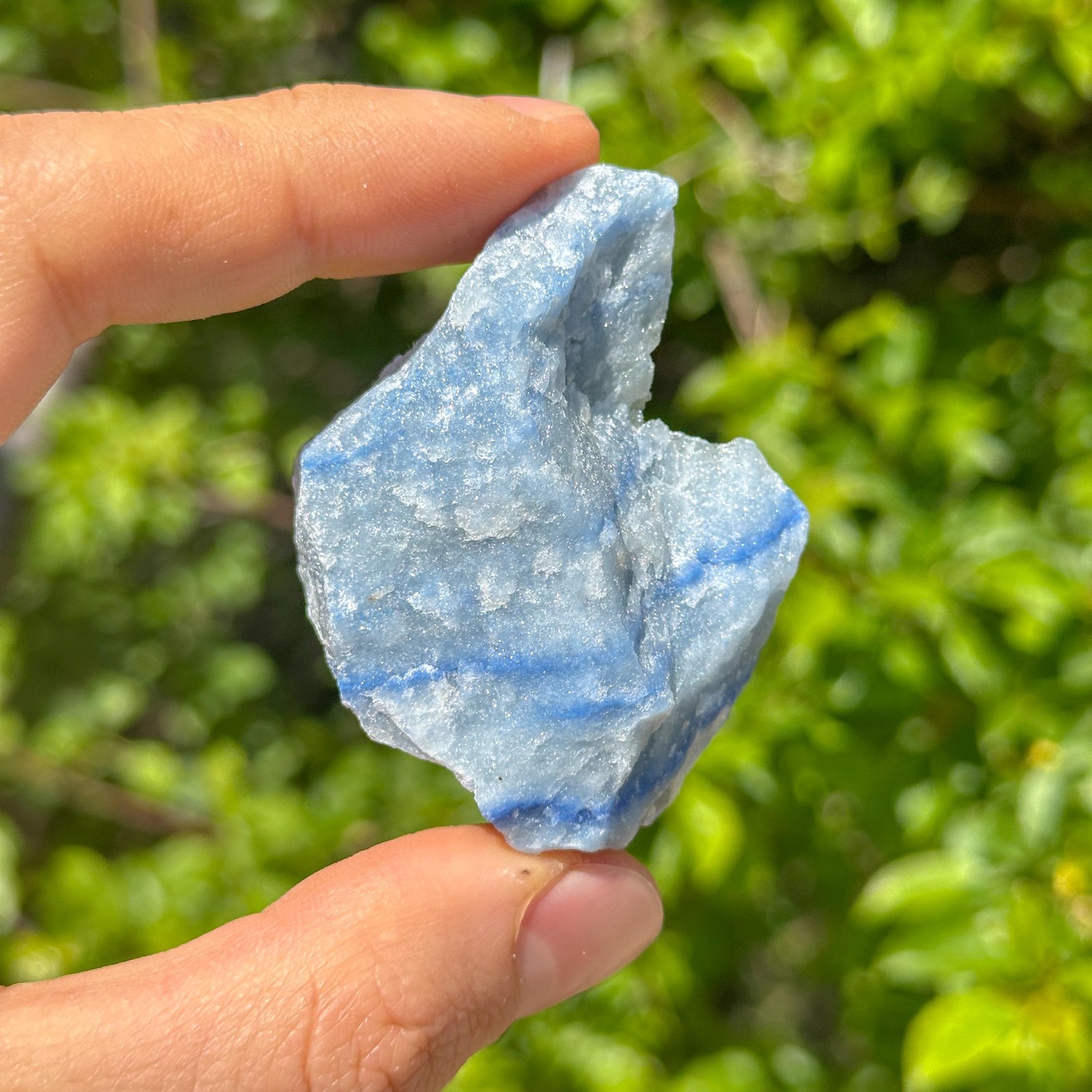 Rough Blue Quartz Crystal / Raw Natural Stone / Expression Crystal