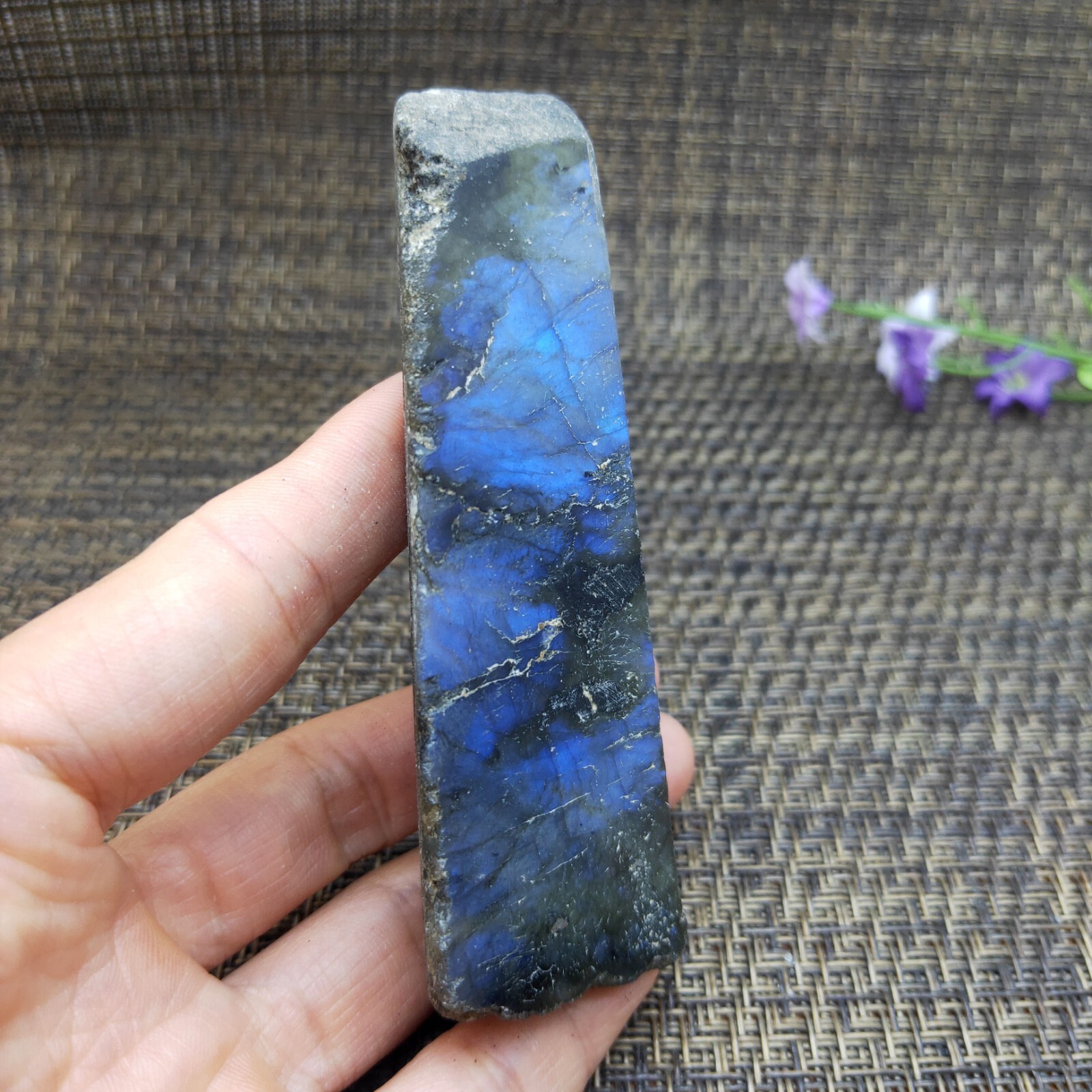 Top Labradorite Crystal Stone Natural Rough Mineral Specimen Healing 111.5g