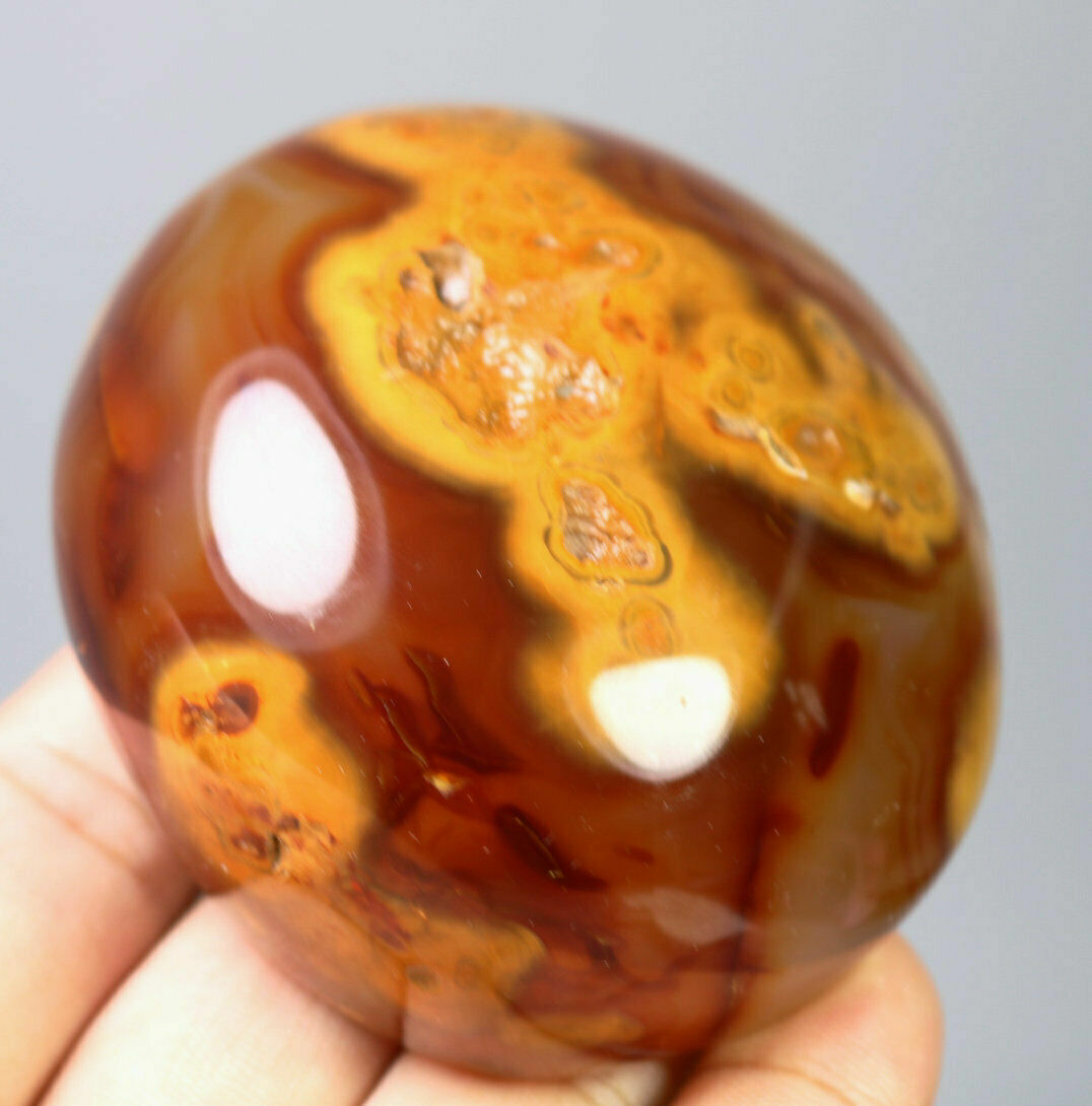 239g Natural Red Carnelian Agate Geode Quartz Crystal Agate Gem Stone Specimen