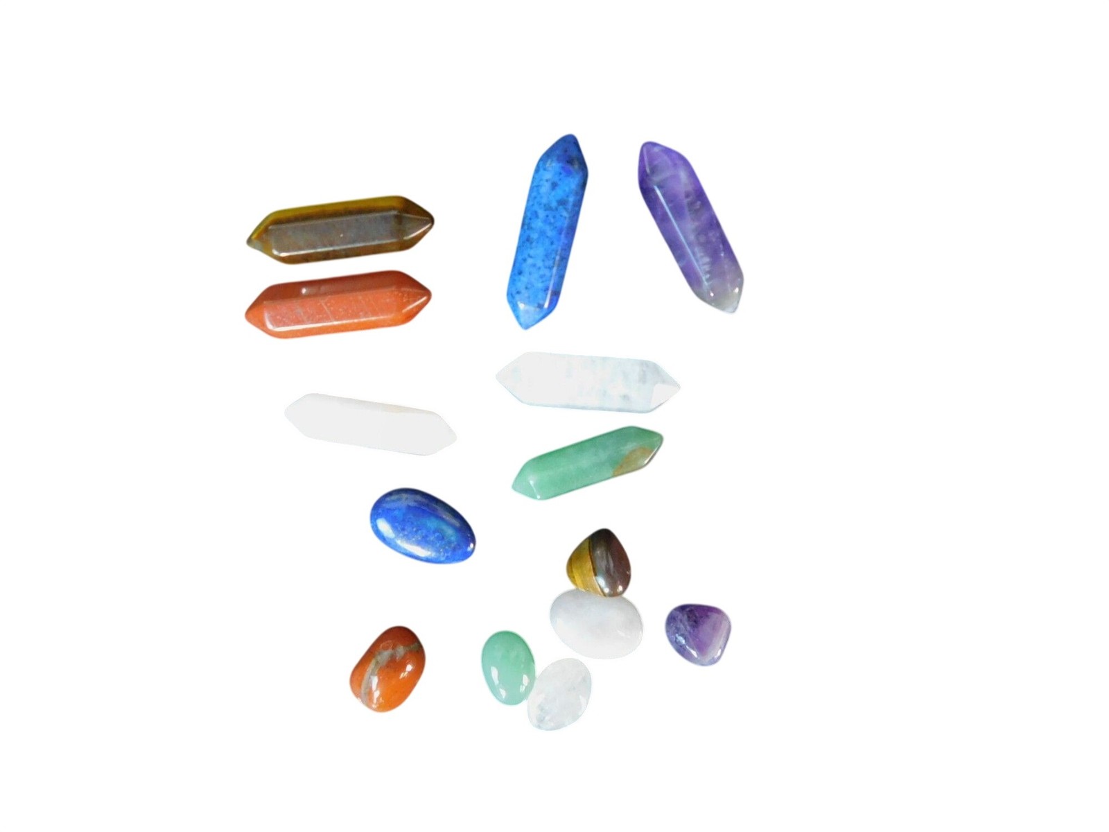 Crystal Jewelry Gift Box With Assorted Polished Gemstones & Chakra Healing Cryst