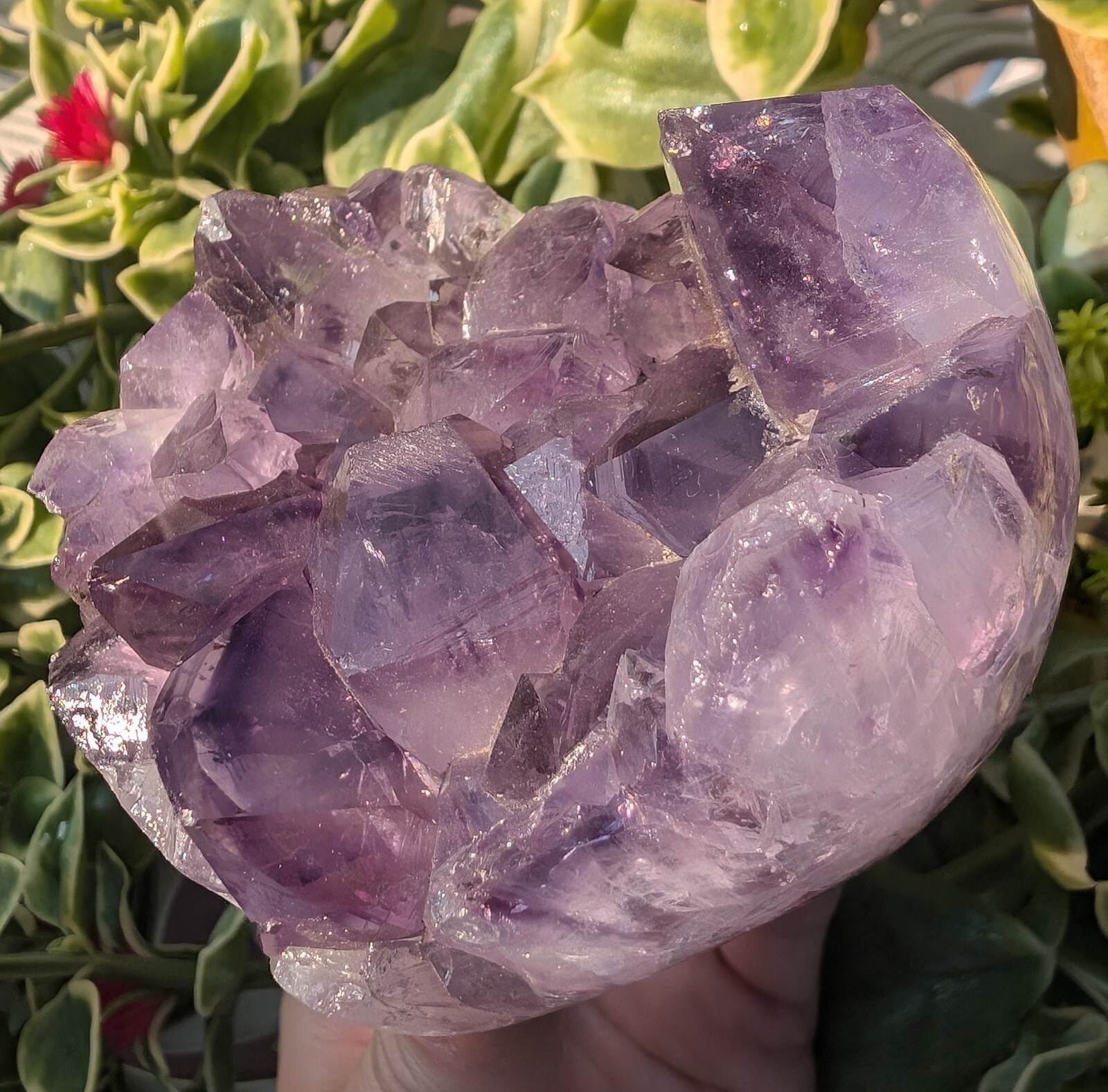 Amethyst Heart Geode Crystal Large Big Huge Gemstone Chakra Reiki