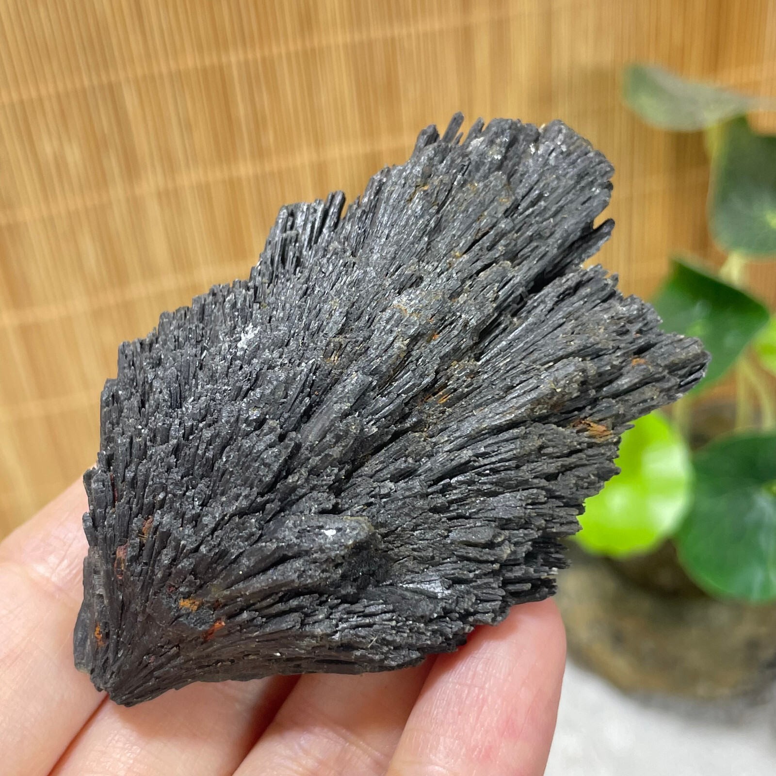 77g Natural Irregular natural black crystal cluster mineral specimen（dian qishi）