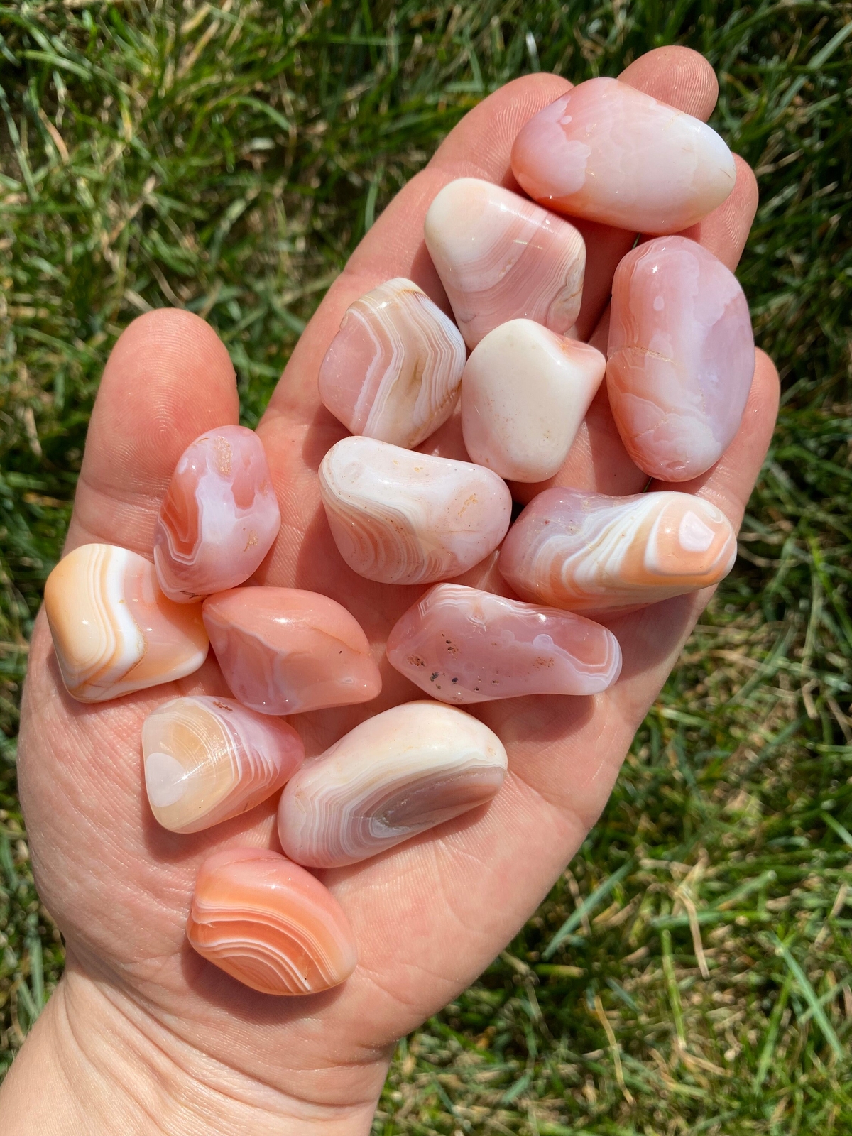 Apricot Agate Tumbled Stone – Polished Apricot Agate Crystal from Botswana