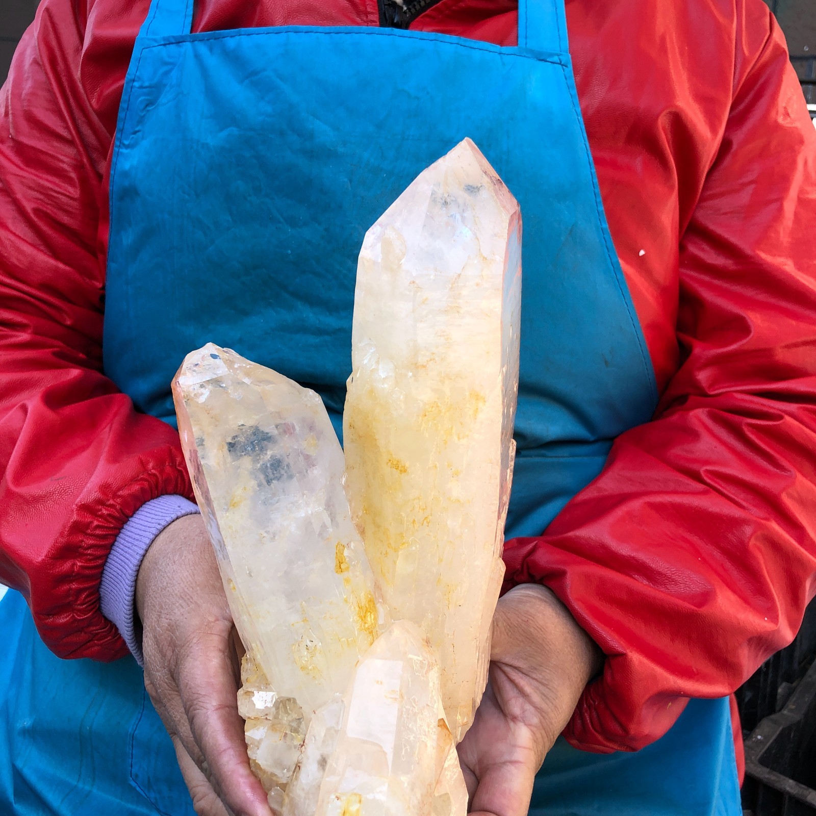 4.95LB Natural Transparent White Quartz Crystal Cluster Specimen Healing 3356