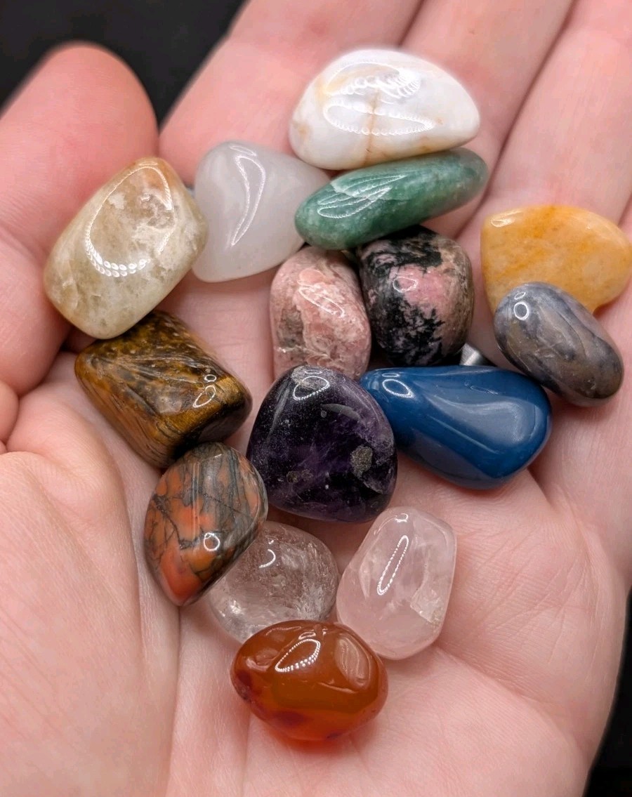 Mixed Tumbled Stones Healing Assorted Pocket Gemstones Semi Precious Lot – B
