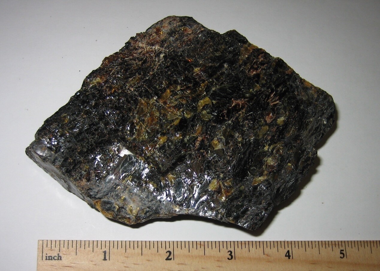 3.4″ x 3.2″ x 0.8″- 1″ RARE LARGE NATURAL FOSSIL AMBER TREE SAP BORNEO 155.3g *A