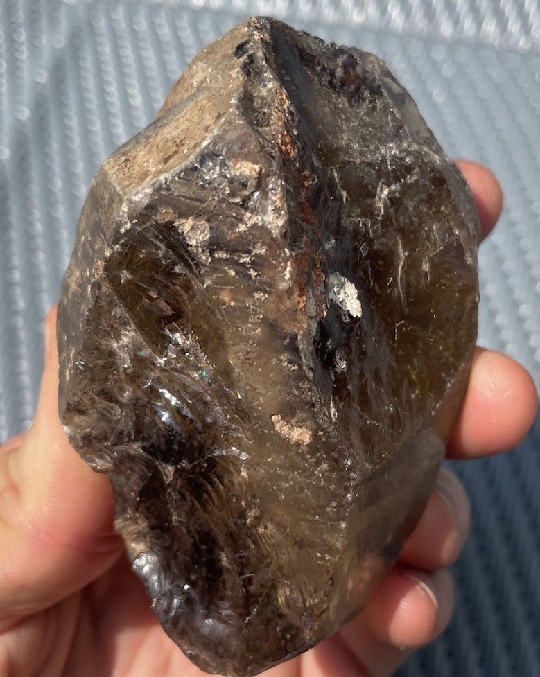Golden Rutile Smoky Quartz Rough Gemstone 290g Crystal Lapidary