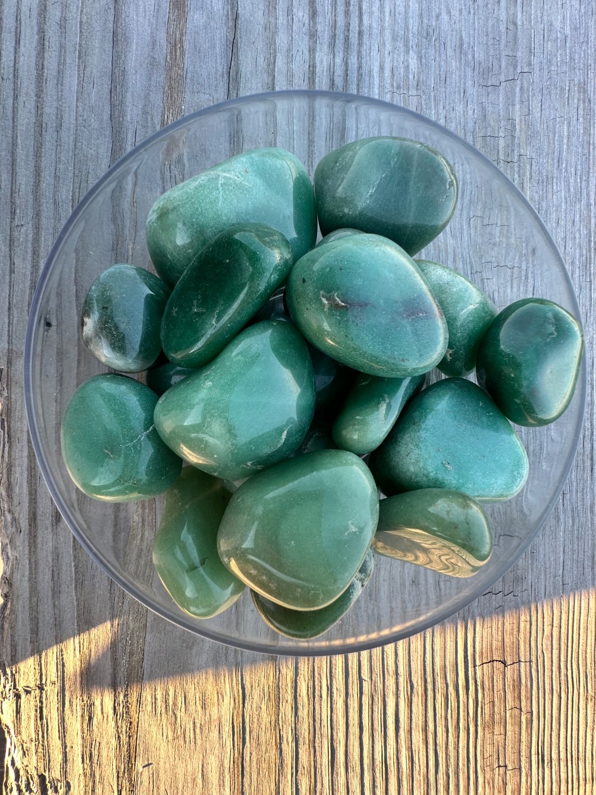1/2 lb Green Aventurine Tumbled Stones – Bulk Polished Green Crystals Lot (8 oz)