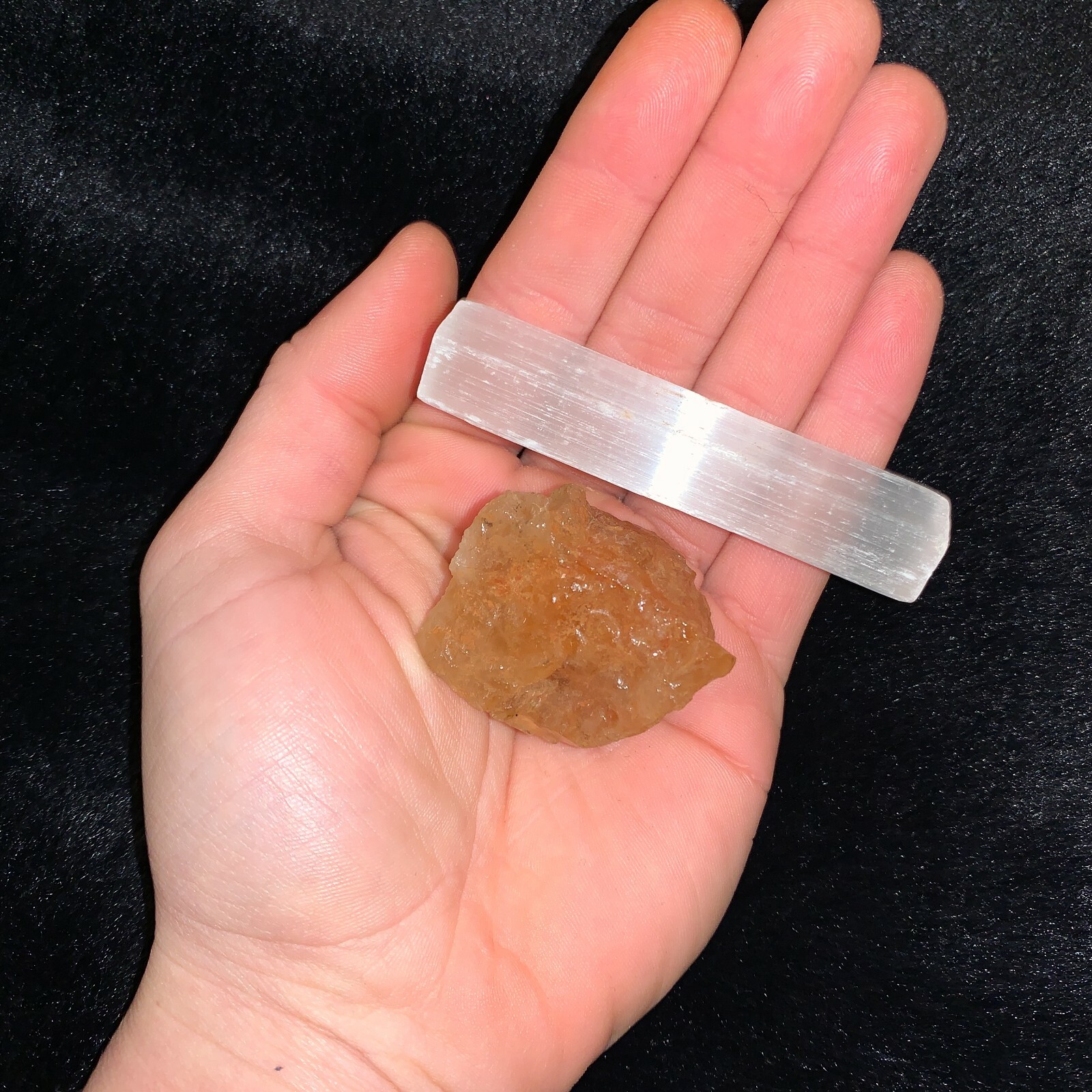 One (1) Charged Citrine Topaz Rough Gemstone + A FREE Selenite Charging Stick