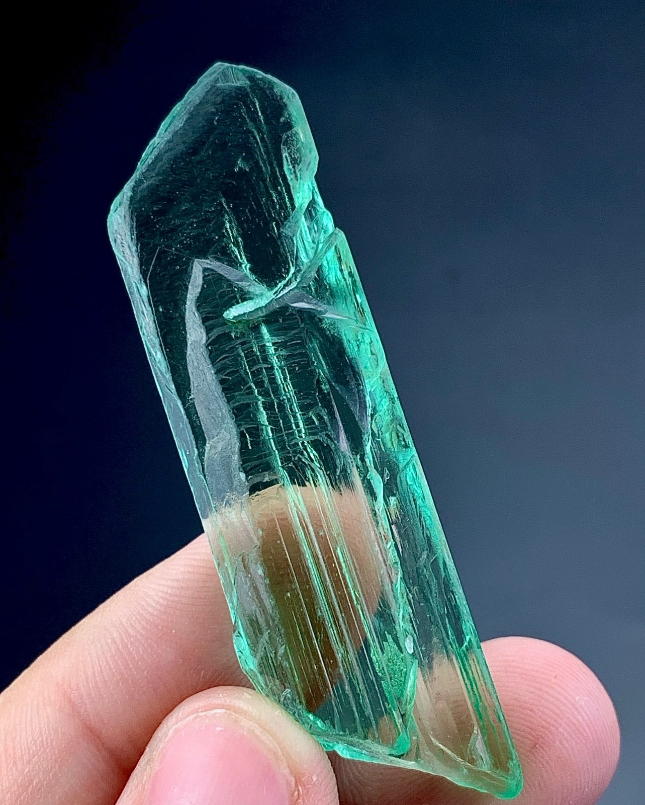 70 Carat Green kunzite Crystal specimen From Afghanistan