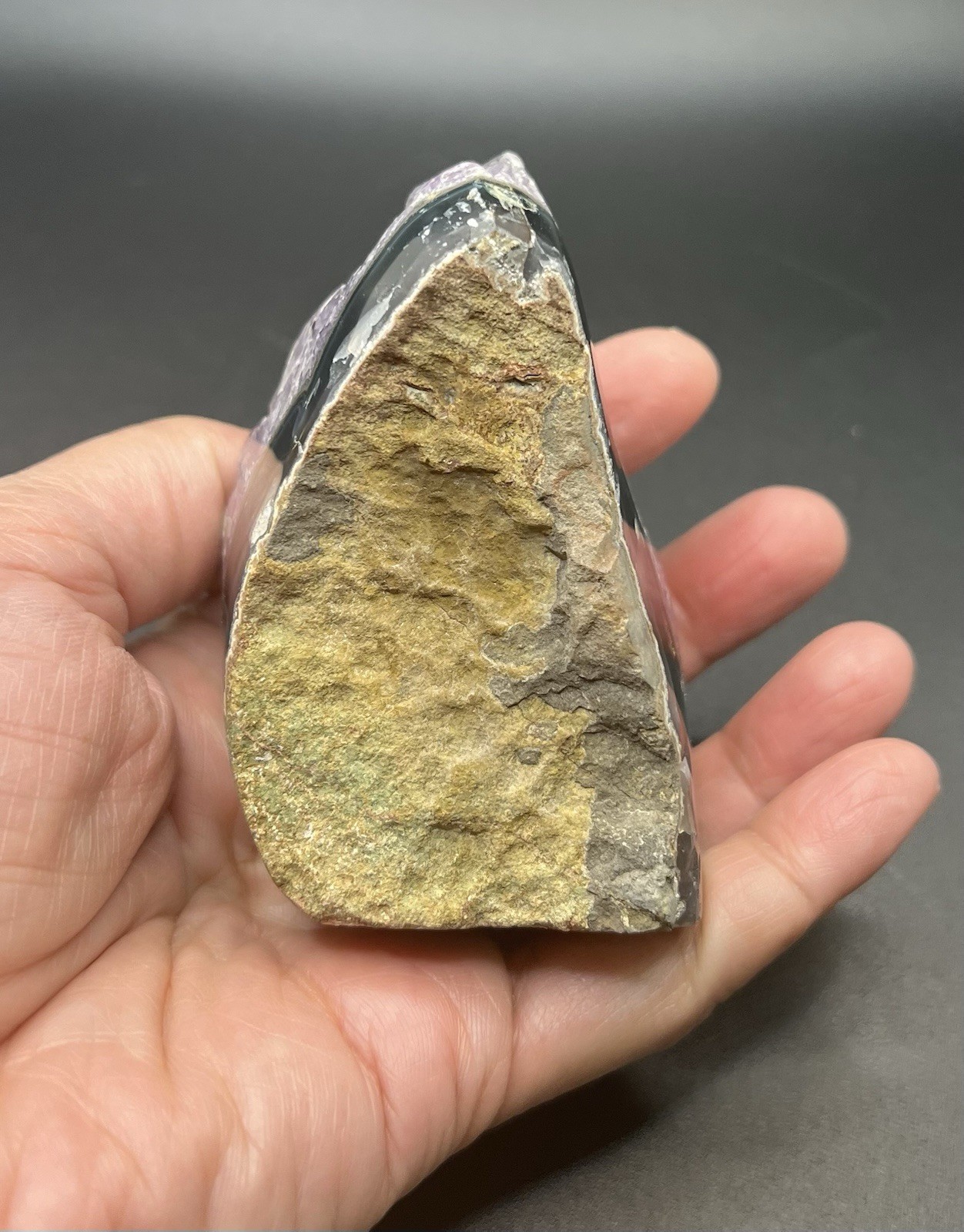 Amethyst Genuine Stone Freeform Cut Base Crystal Uruguay 275.2g