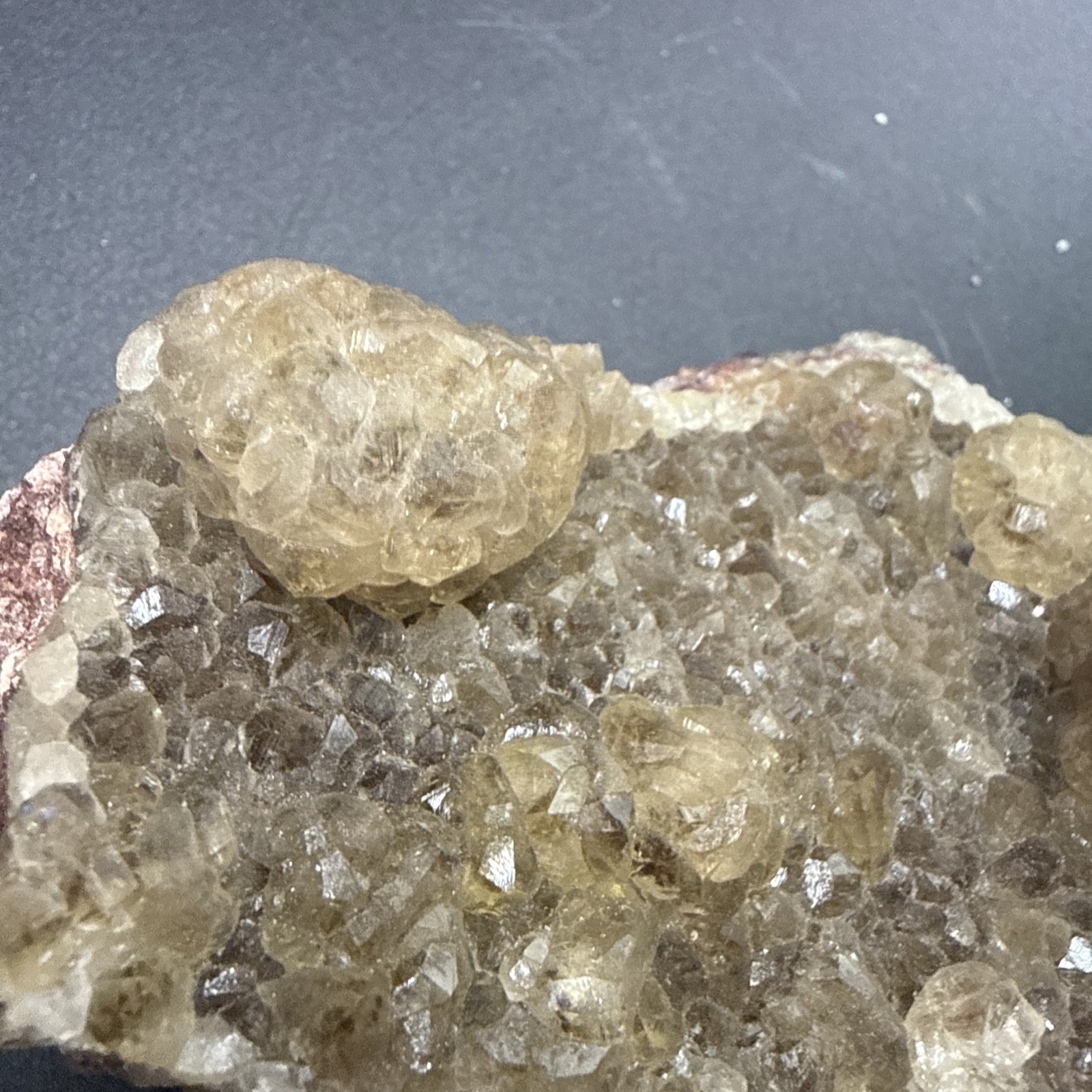 1.3Lb Natural Unique Yellow Octahedron Fluorite W/Iron! Crystals ,Minerals,Gifts