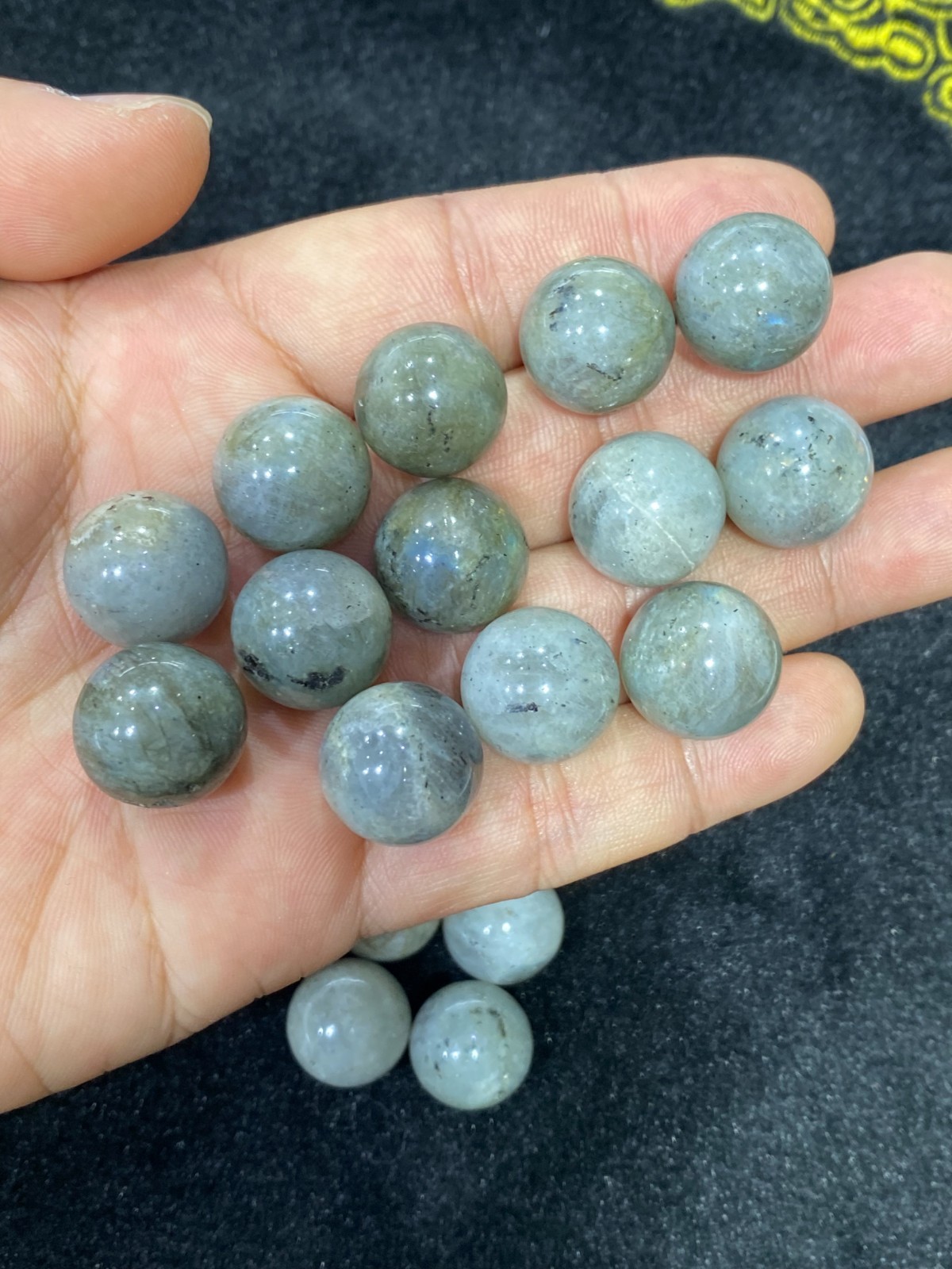 10pcs Natural Labradorite Sphere Carved Quartz Crystal ball 15mm reiki heal gift