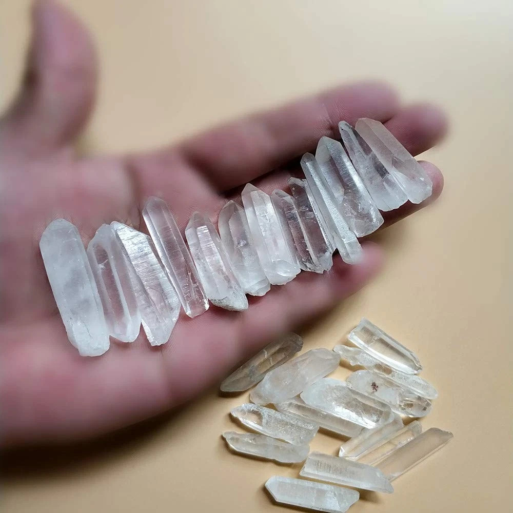 Natural Quartz Crystal Points 100g 20-30 Pieces 3.5oz 0.22lb Shards Lot
