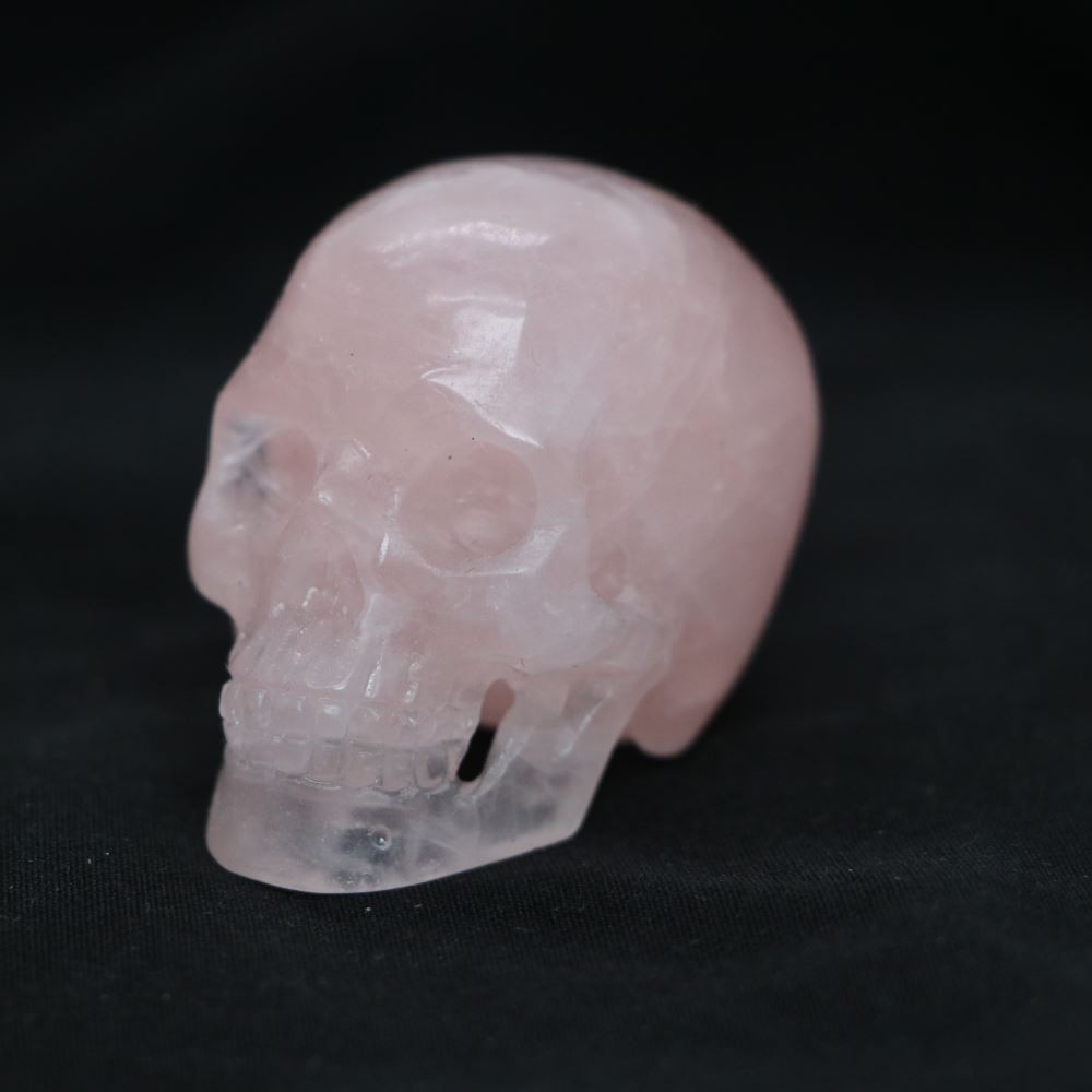 2″ ROSE QUARTZ CRYSTAL Carved Crystal Skull Realistic Healing Randomly Send 1pc