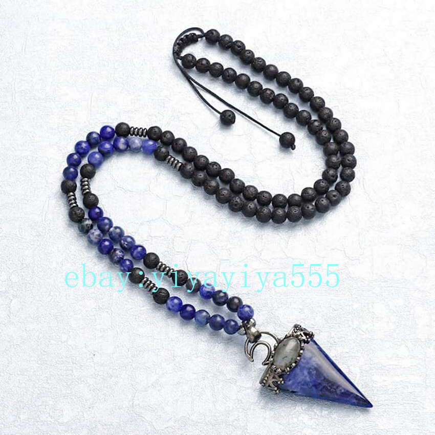 Natural Amethyst Tiger’s Eye Stone Beaded Necklace Gemstone Arrow Charm Pendant