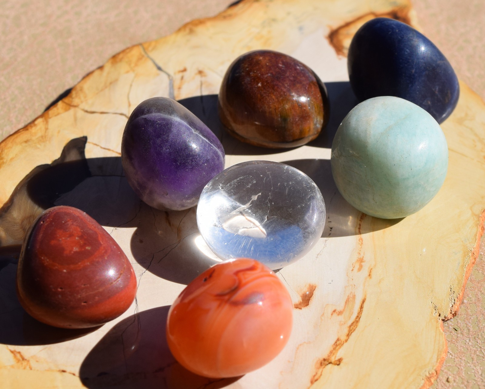 7 Tumble Chakra Stones Polished Various Shaped Stones