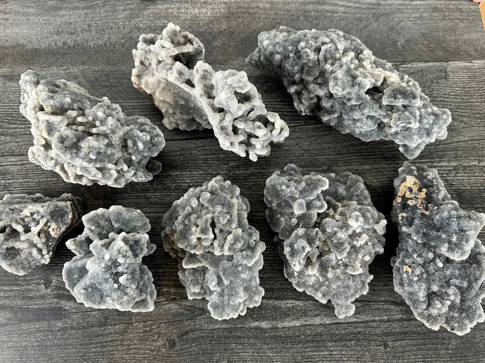 Rough Black Sphalerite Cluster Raw Geode Crystal Mineral Specimen Home Decor
