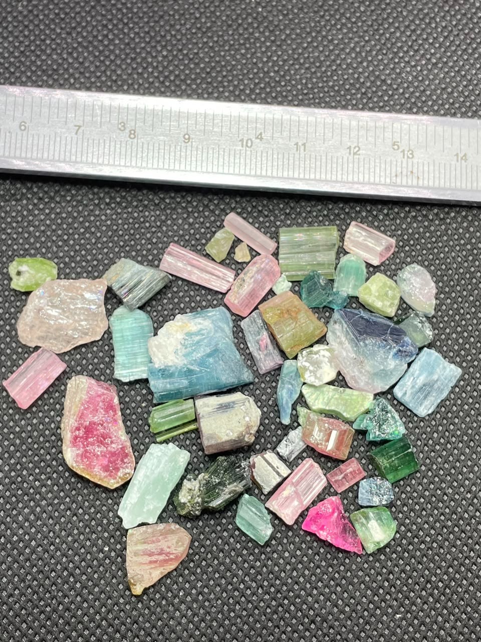 31.50G Natural Tourmaline Rough Mix Color Crystal Lot Untreated From Afghanistan