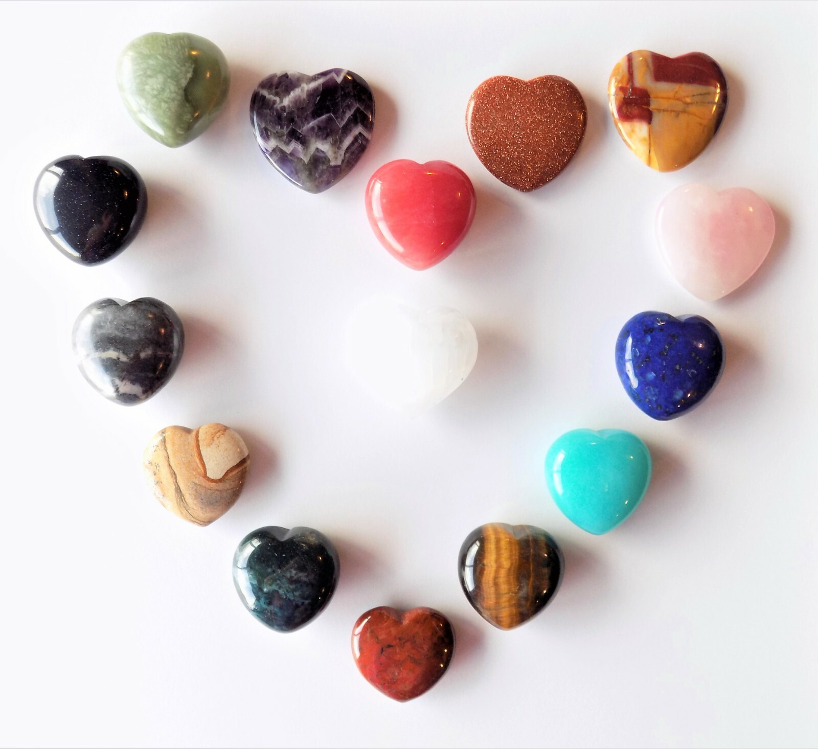 Assorted Polished Heart Stones ~~ Soothing / Healing ~~ Individually Sold
