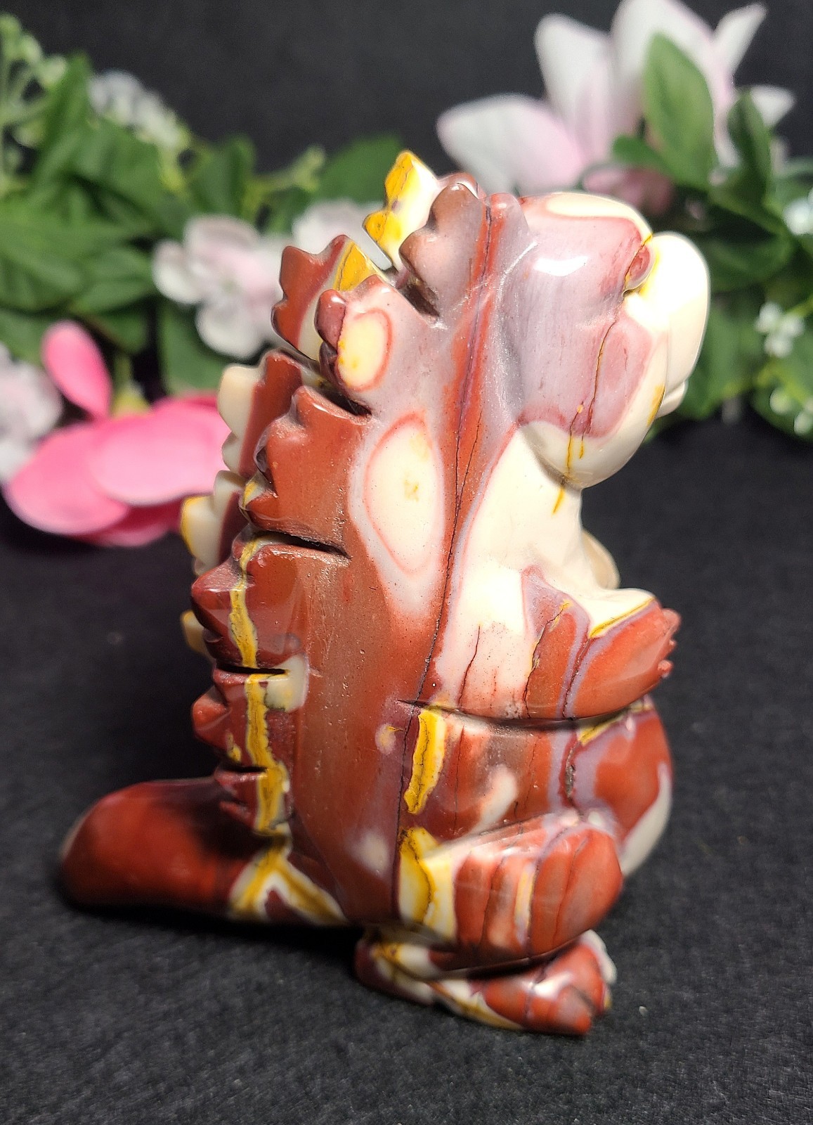 Rare Large 4″ 345g Mookaite Dragon Dinosaur Godzilla Crystal Stone Statue