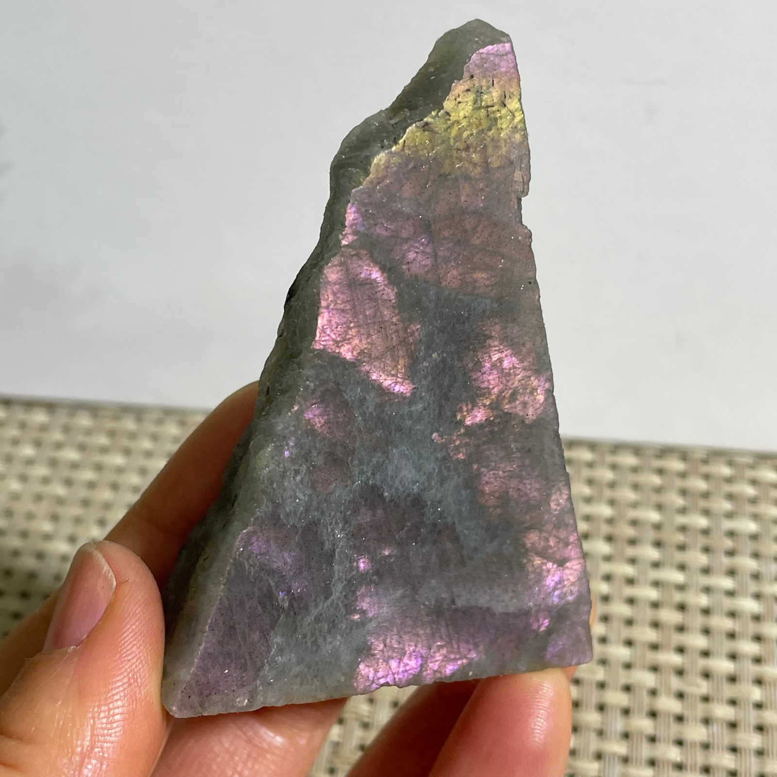 Rare Flashy Labradorite Slab Crystal Rough Gemstone Raw Labradorite Rough 69g