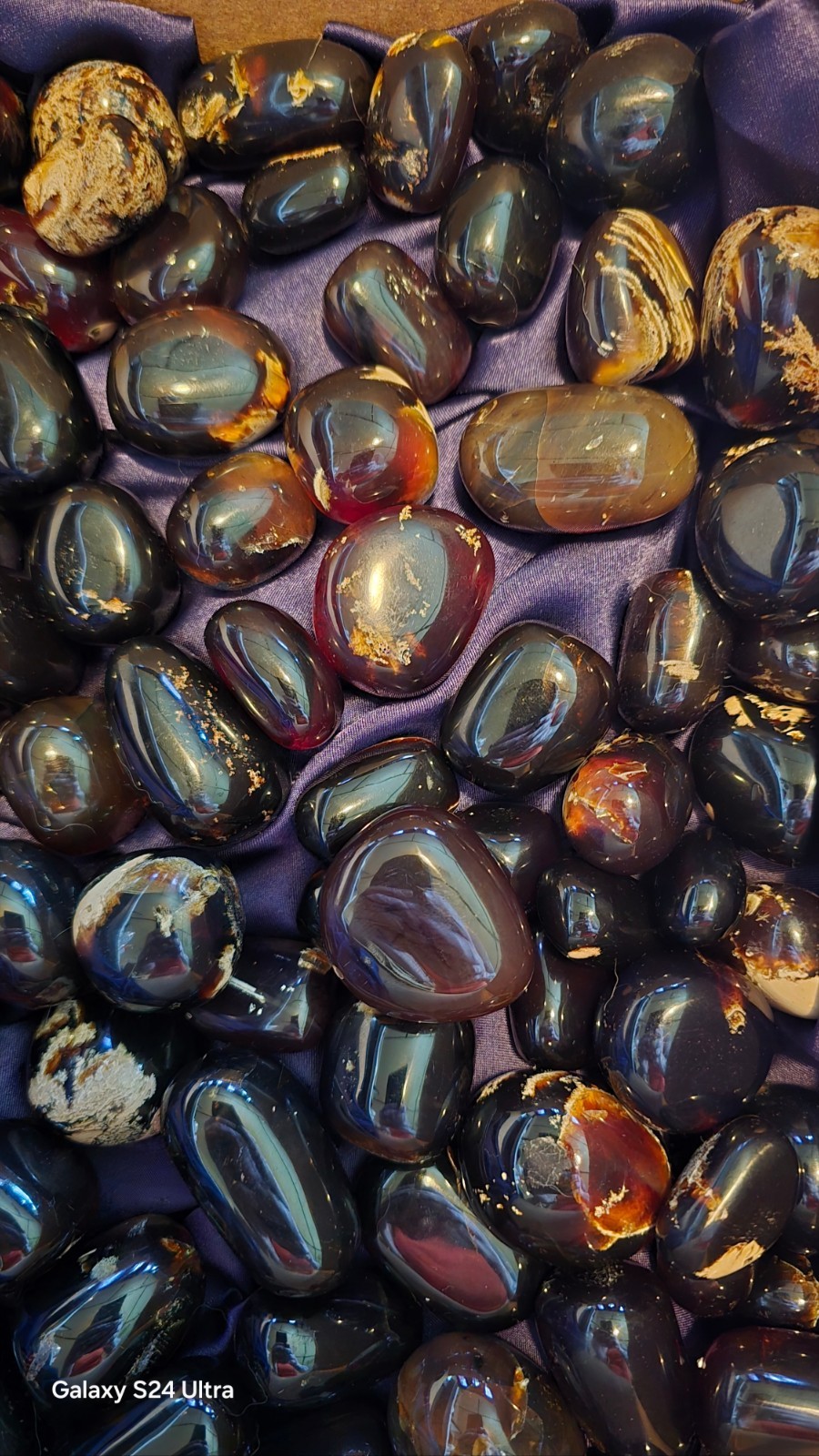 Indonesian Blue Amber Tumbles (Each is a unique, random selected gift of nature)
