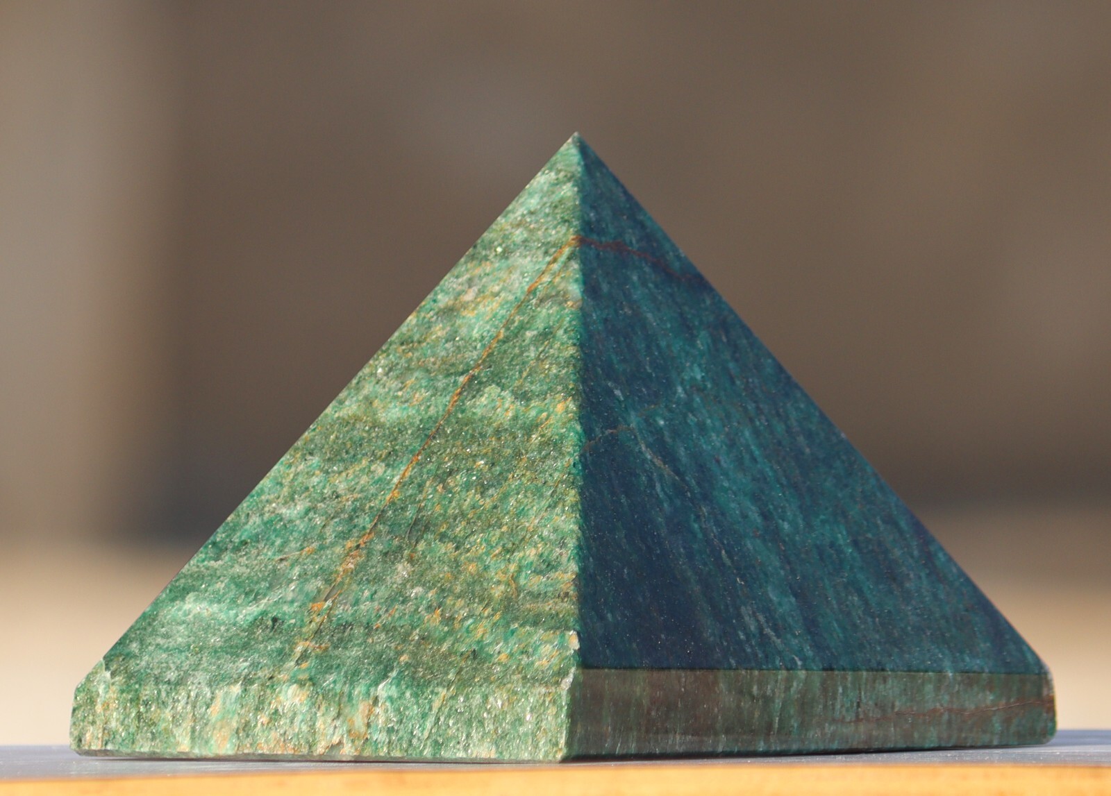 7.5LB! 150MM Green Kyanite Pyramid Natural Reiki Energy Healing Crystal Stone