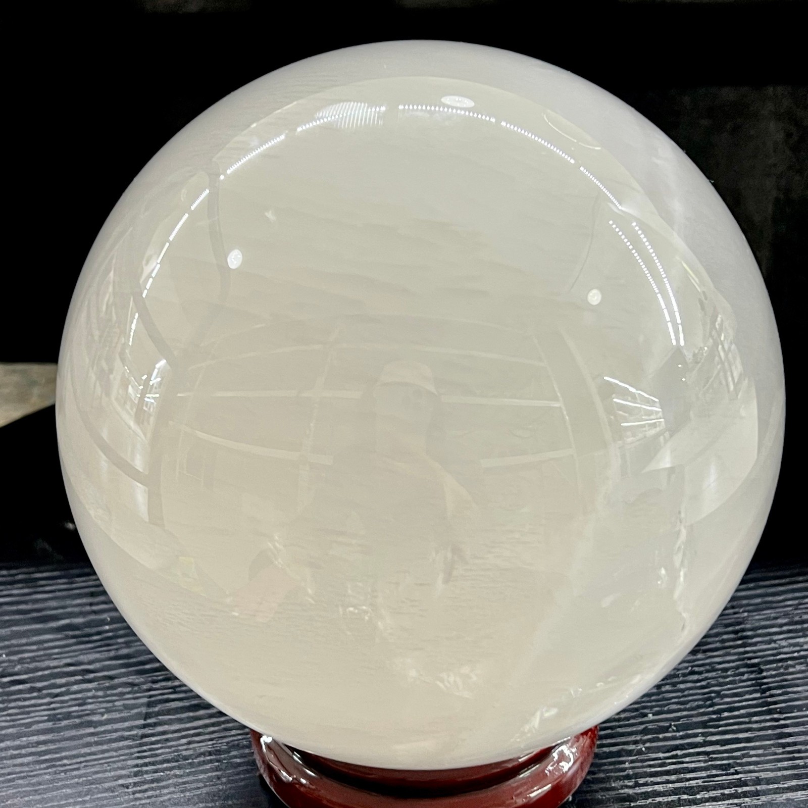 22LB Top Natural Clear Quartz Sphere Crystal Ball Reiki Meditation Gems Gifts