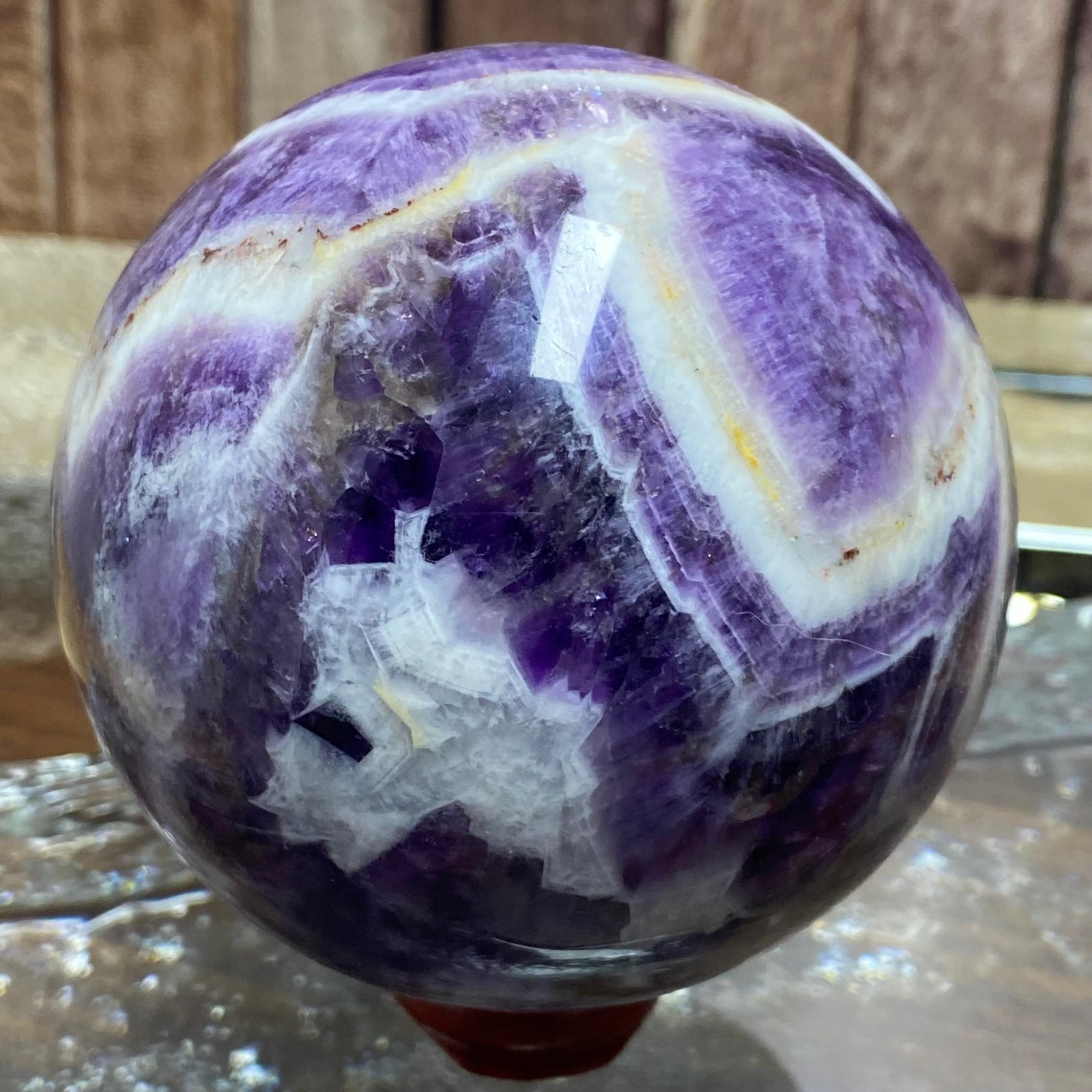 Natural Amethyst Crystal Ball Sphere Stone Reiki Chakra Meditation Decor 801 g