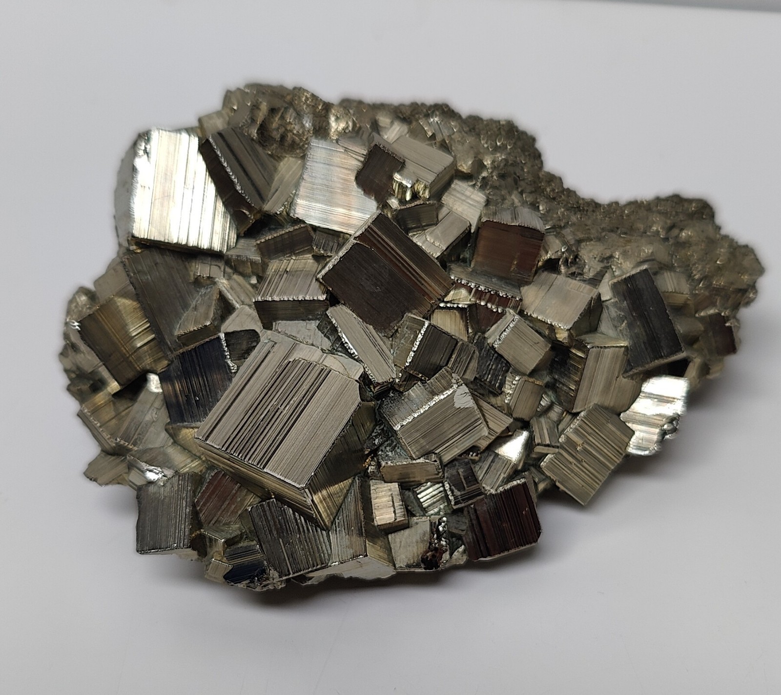 Awesome Tetrahedron Pyrite Crystal Cluster 366gr Nice!!!!