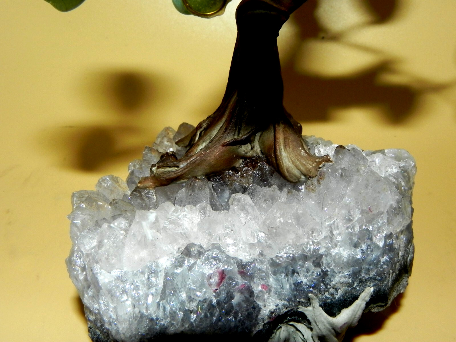 Amethyst Quartz Cluster Aventurine Tree Protection Healing! Handmade