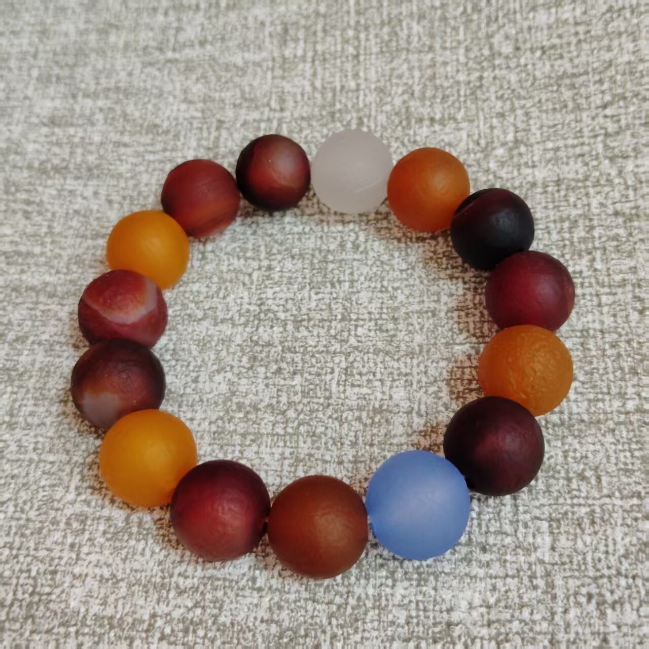 14mm 1pcs Natural Color Gobi Agate Eyes Agate/stone Madagascar Beads Bracelet