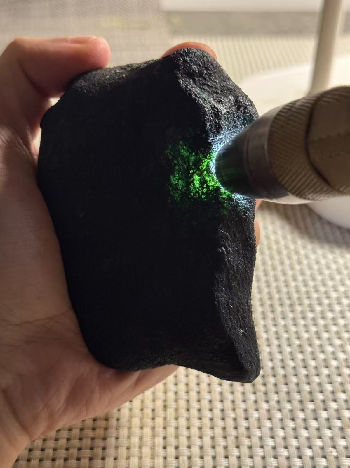 Myanmar Jadeite Rough Raw Natural Jade Stone Carving Material Momo 457g 翡翠原石雕刻材料