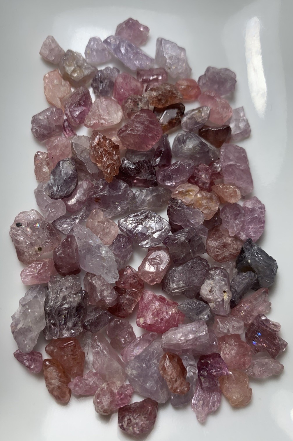 250Ct Beautiful Natural Mix Color Spinel Rough From Burma