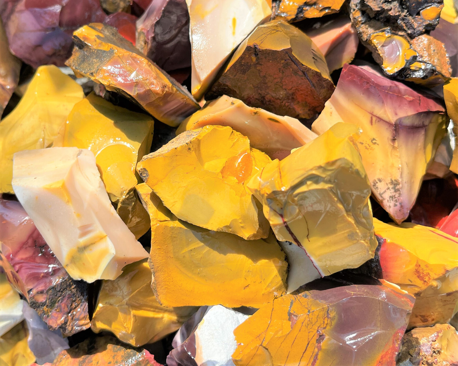 Mookaite Rough Natural Stones: Choose Oz or lb Bulk Wholesale Lots (‘A’ Grade)