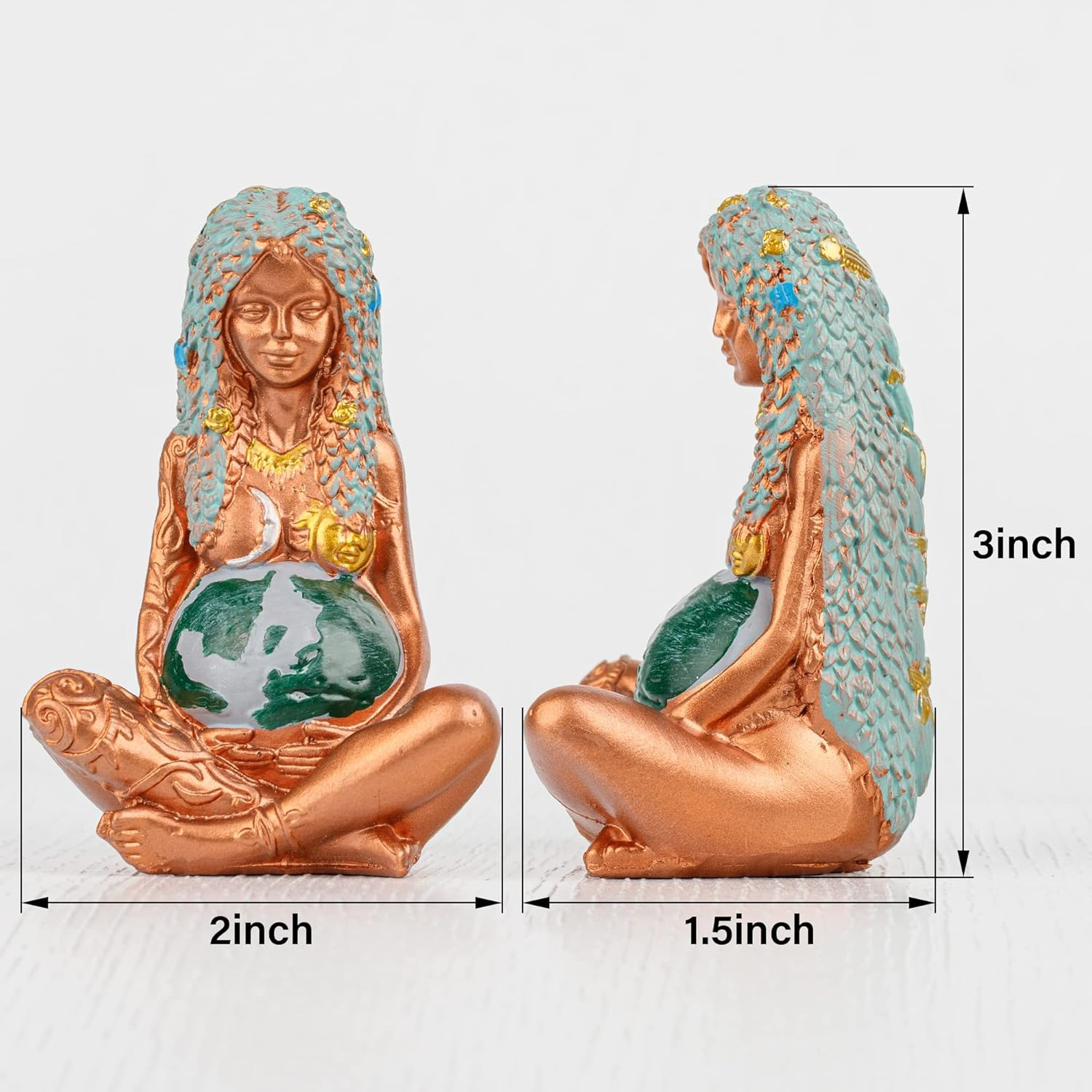7 Chakra Healing Crystal Tree Ceramic Mother Earth Decor Mother Earth Statues Gi